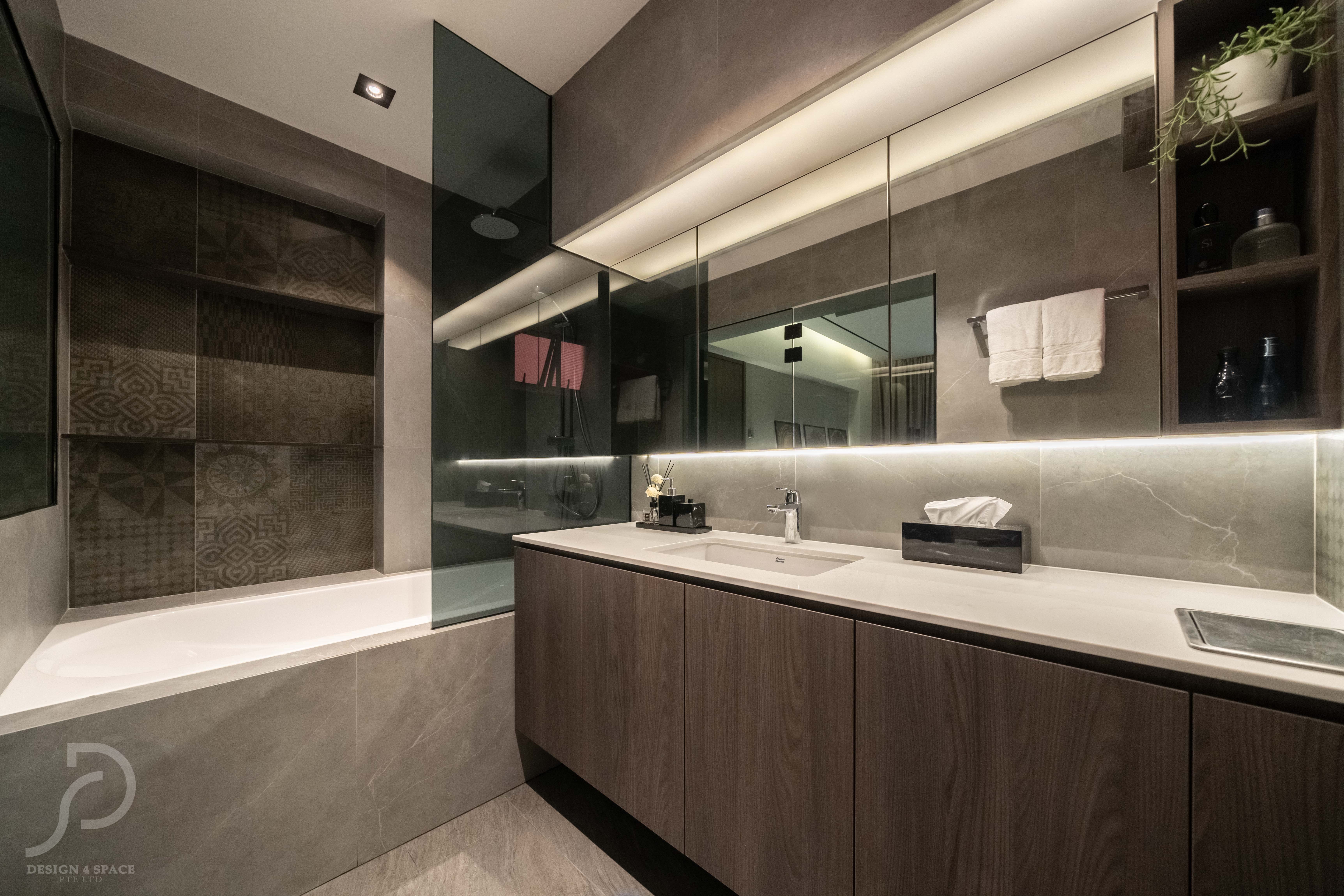 Contemporary, Modern Design - Bathroom - Condominium - Design by Design 4 Space Pte Ltd