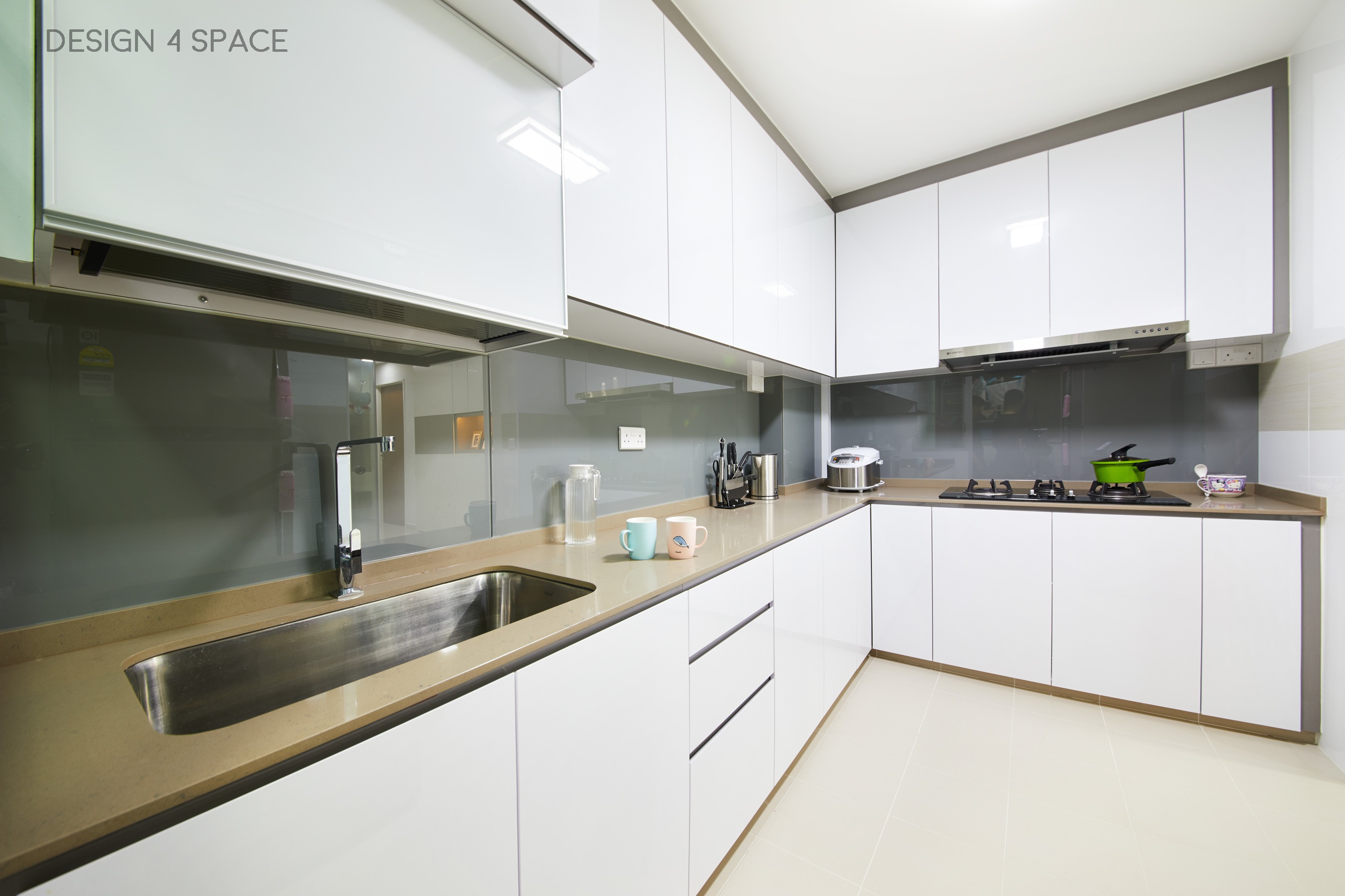 Contemporary, Minimalist, Modern Design - Kitchen - HDB 4 Room - Design by Design 4 Space Pte Ltd