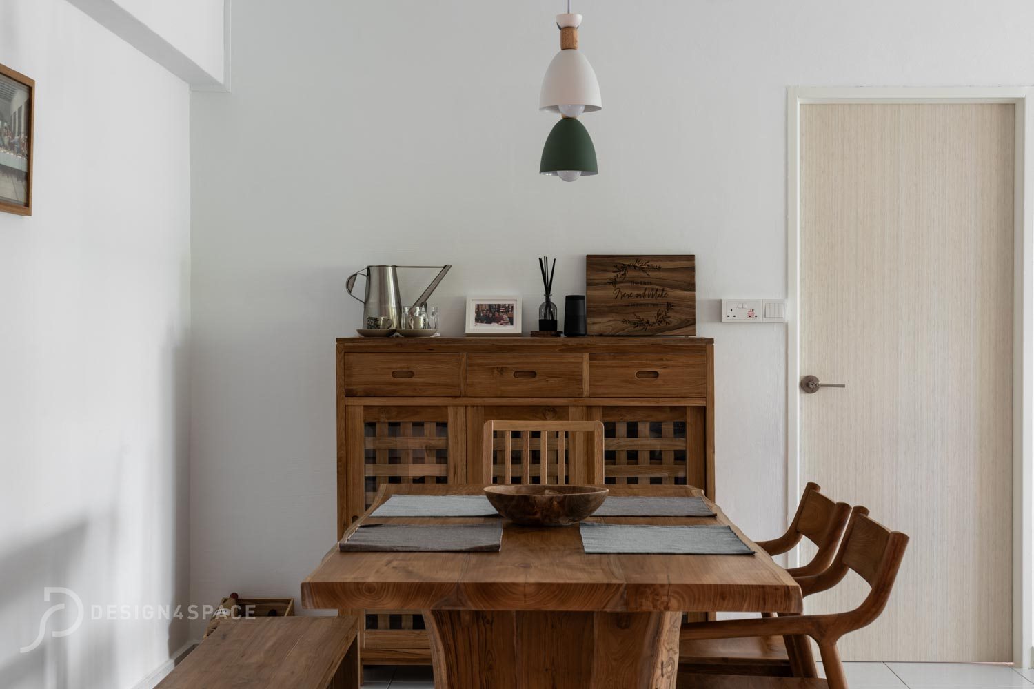 Minimalist, Modern, Retro Design - Dining Room - HDB 4 Room - Design by Design 4 Space Pte Ltd