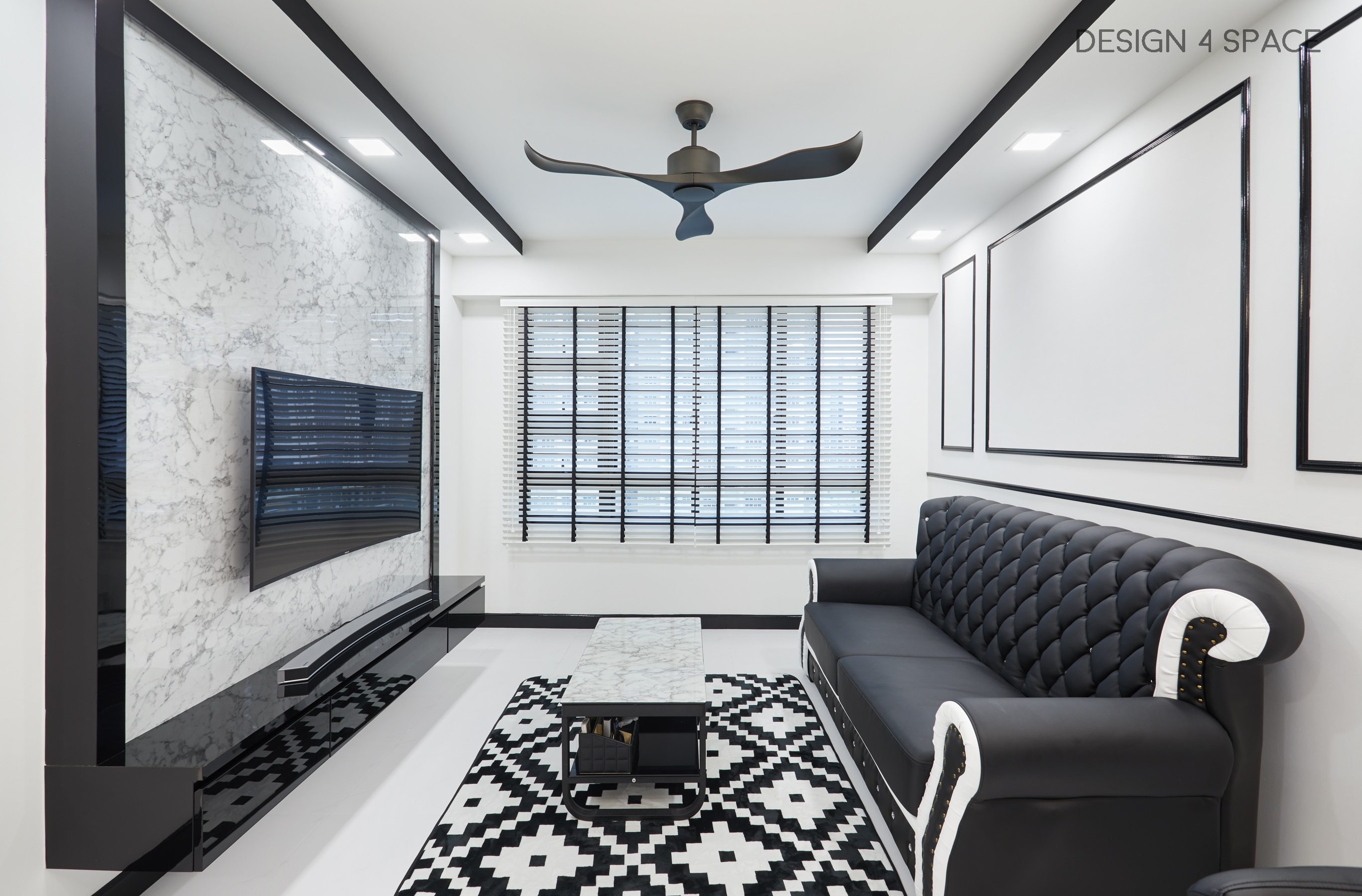 Classical, Modern, Victorian Design - Living Room - HDB 4 Room - Design by Design 4 Space Pte Ltd