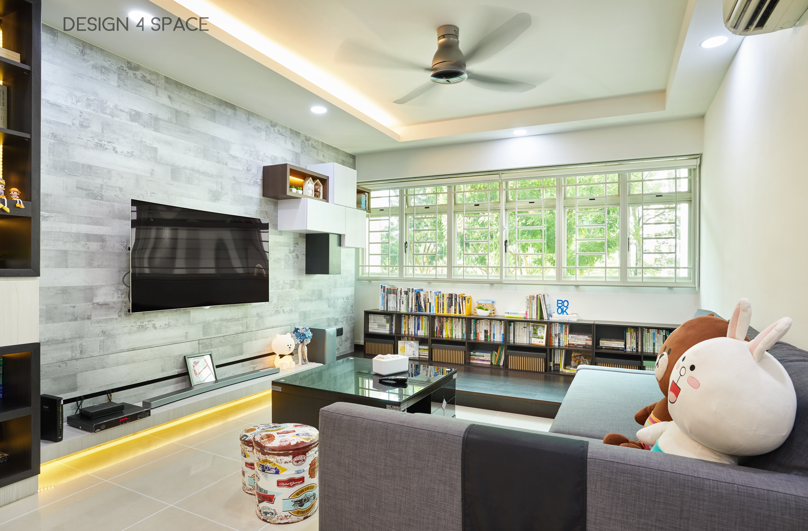 Contemporary, Modern Design - Living Room - HDB 4 Room - Design by Design 4 Space Pte Ltd