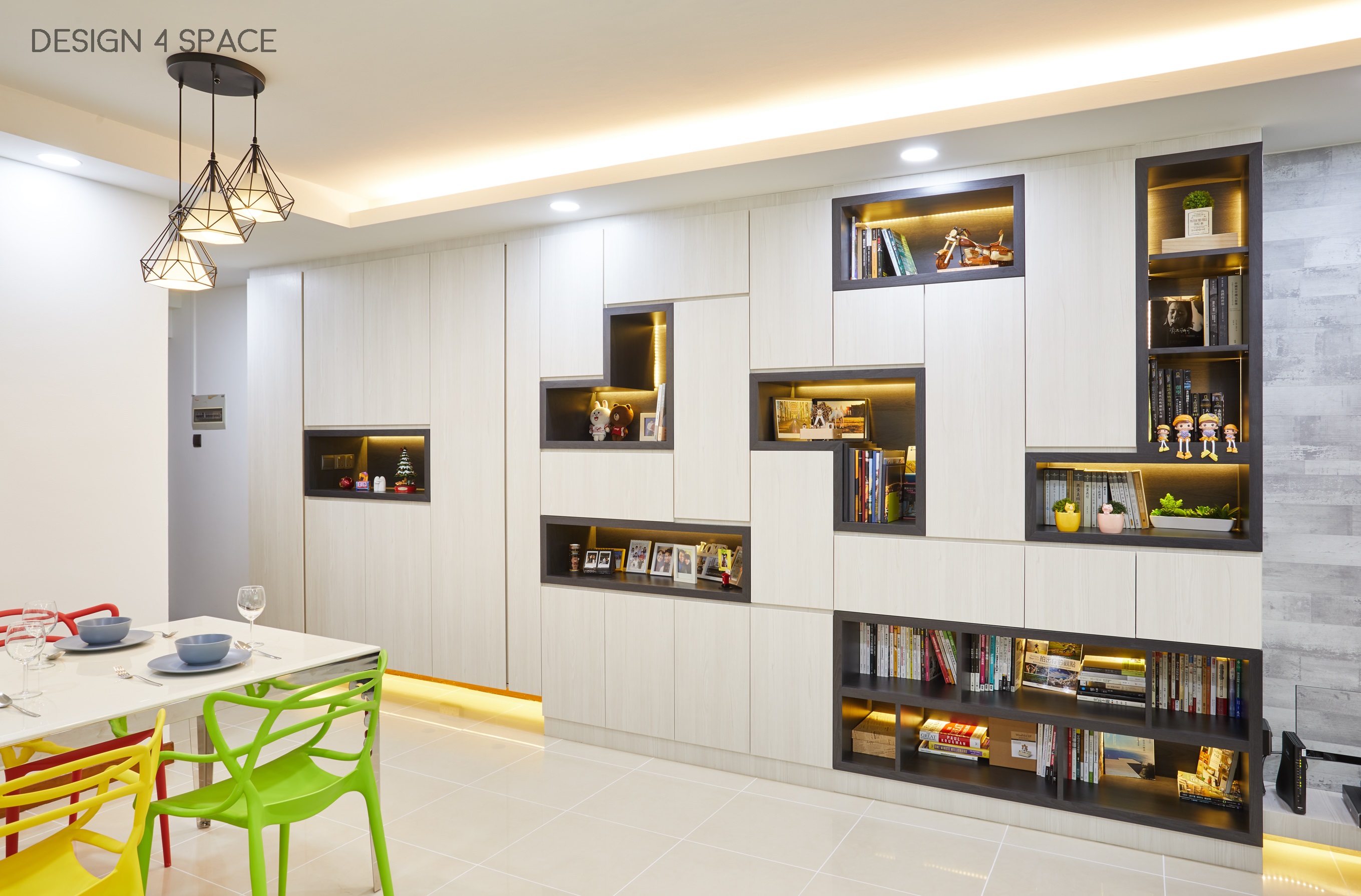 Contemporary, Modern Design - Living Room - HDB 4 Room - Design by Design 4 Space Pte Ltd