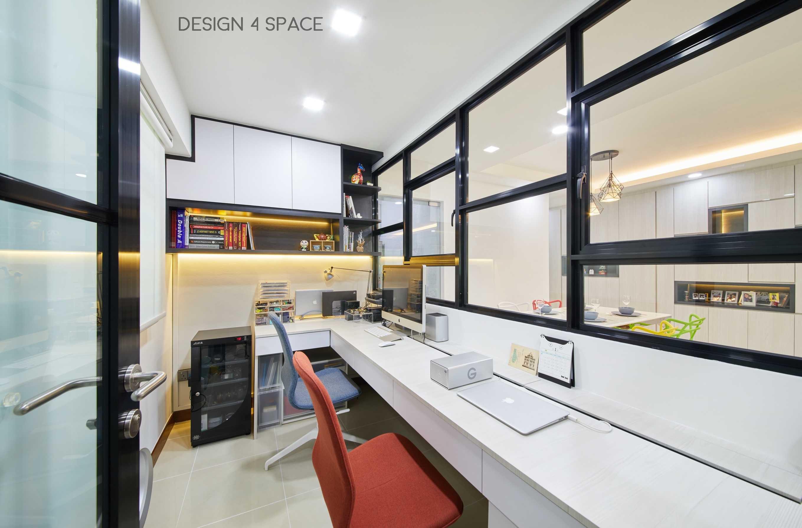 Contemporary, Modern Design - Study Room - HDB 4 Room - Design by Design 4 Space Pte Ltd