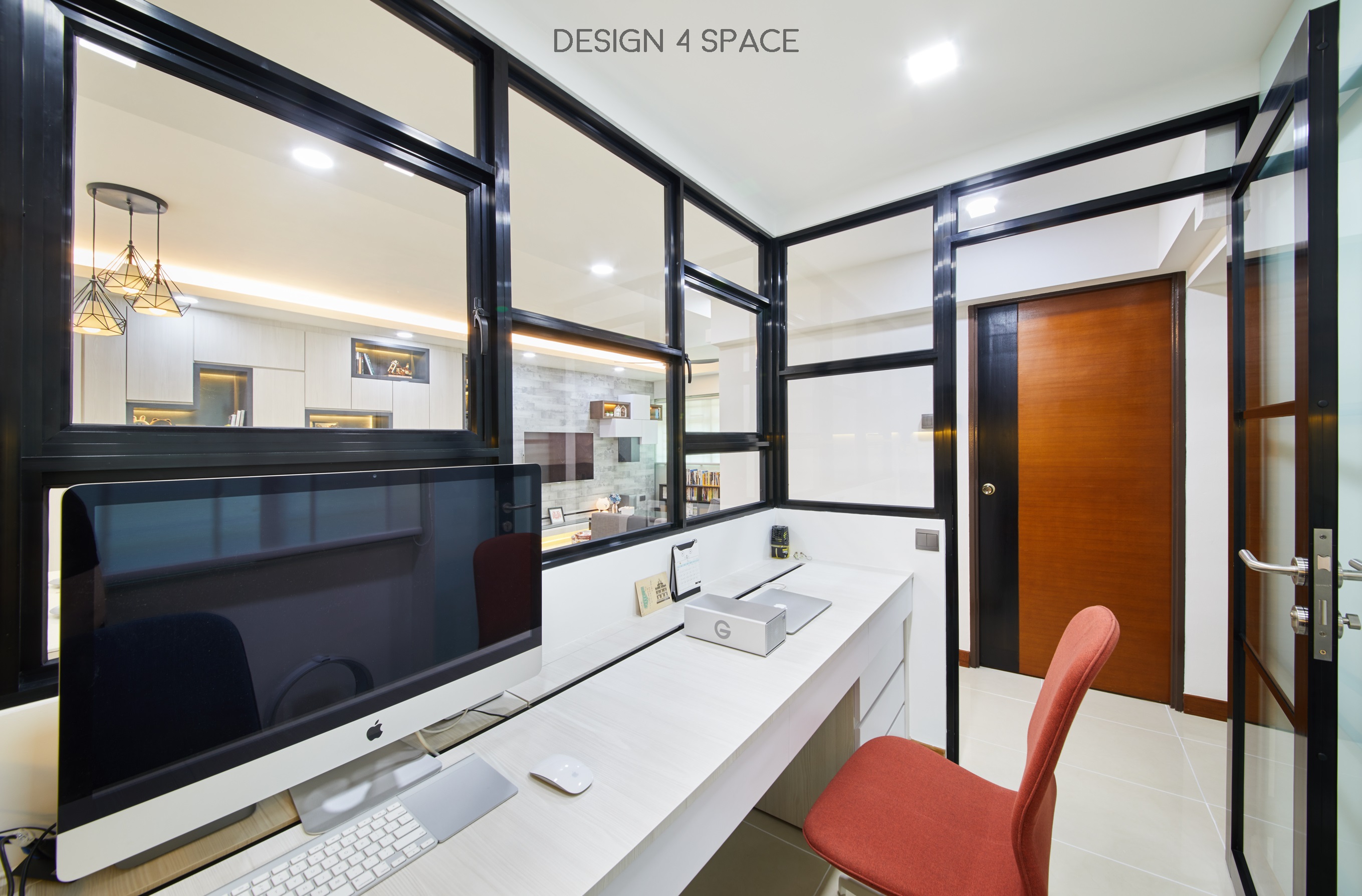 Contemporary, Modern Design - Study Room - HDB 4 Room - Design by Design 4 Space Pte Ltd