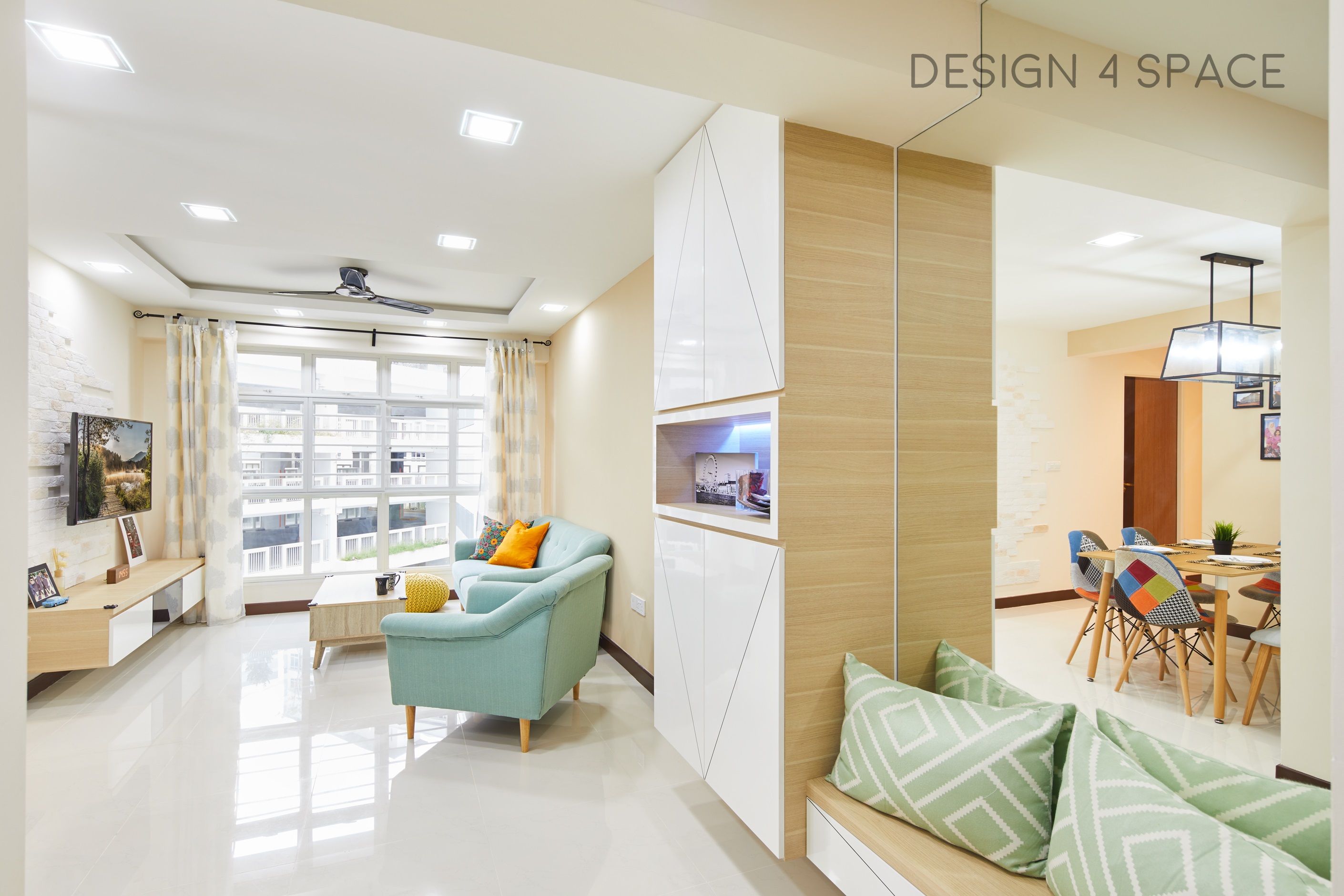 Contemporary, Minimalist, Scandinavian Design - Living Room - HDB 4 Room - Design by Design 4 Space Pte Ltd