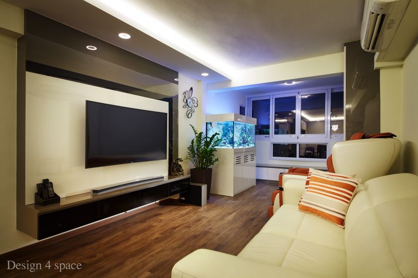 Contemporary, Modern Design - Living Room - HDB 4 Room - Design by Design 4 Space Pte Ltd