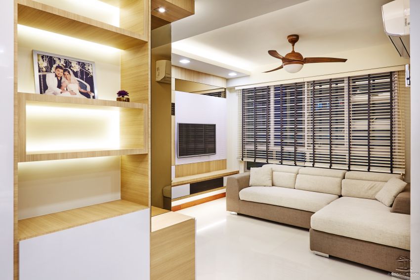 Contemporary, Modern Design - Living Room - HDB 4 Room - Design by Design 4 Space Pte Ltd