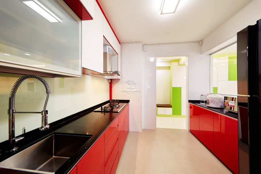 Contemporary, Modern Design - Kitchen - HDB 4 Room - Design by Design 4 Space Pte Ltd