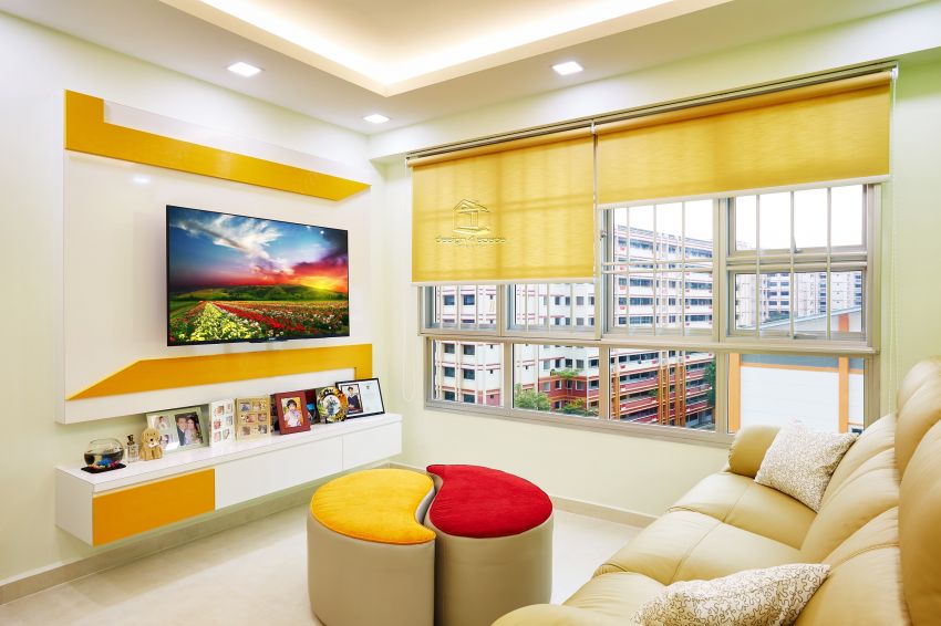 Contemporary, Modern Design - Living Room - HDB 4 Room - Design by Design 4 Space Pte Ltd