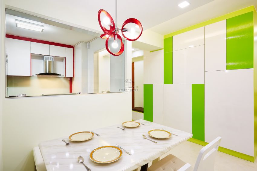 Contemporary, Modern Design - Dining Room - HDB 4 Room - Design by Design 4 Space Pte Ltd