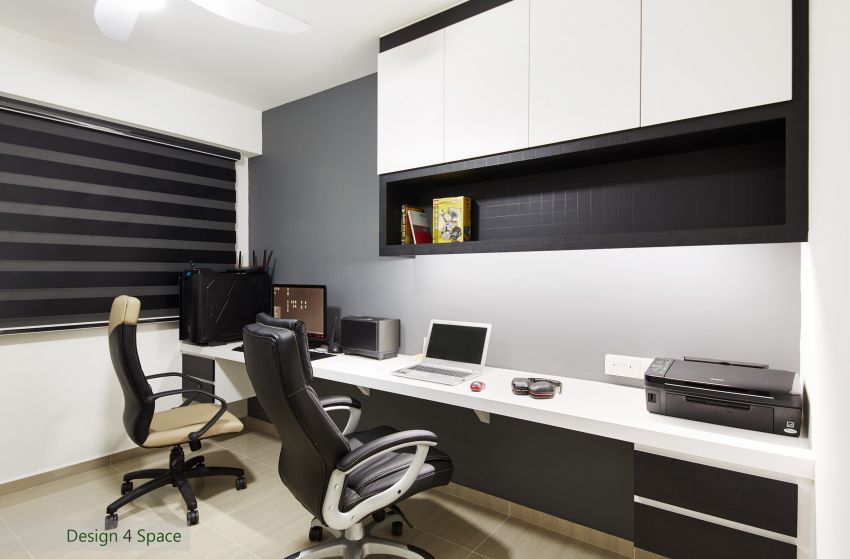 Contemporary, Minimalist, Modern Design - Study Room - HDB 4 Room - Design by Design 4 Space Pte Ltd