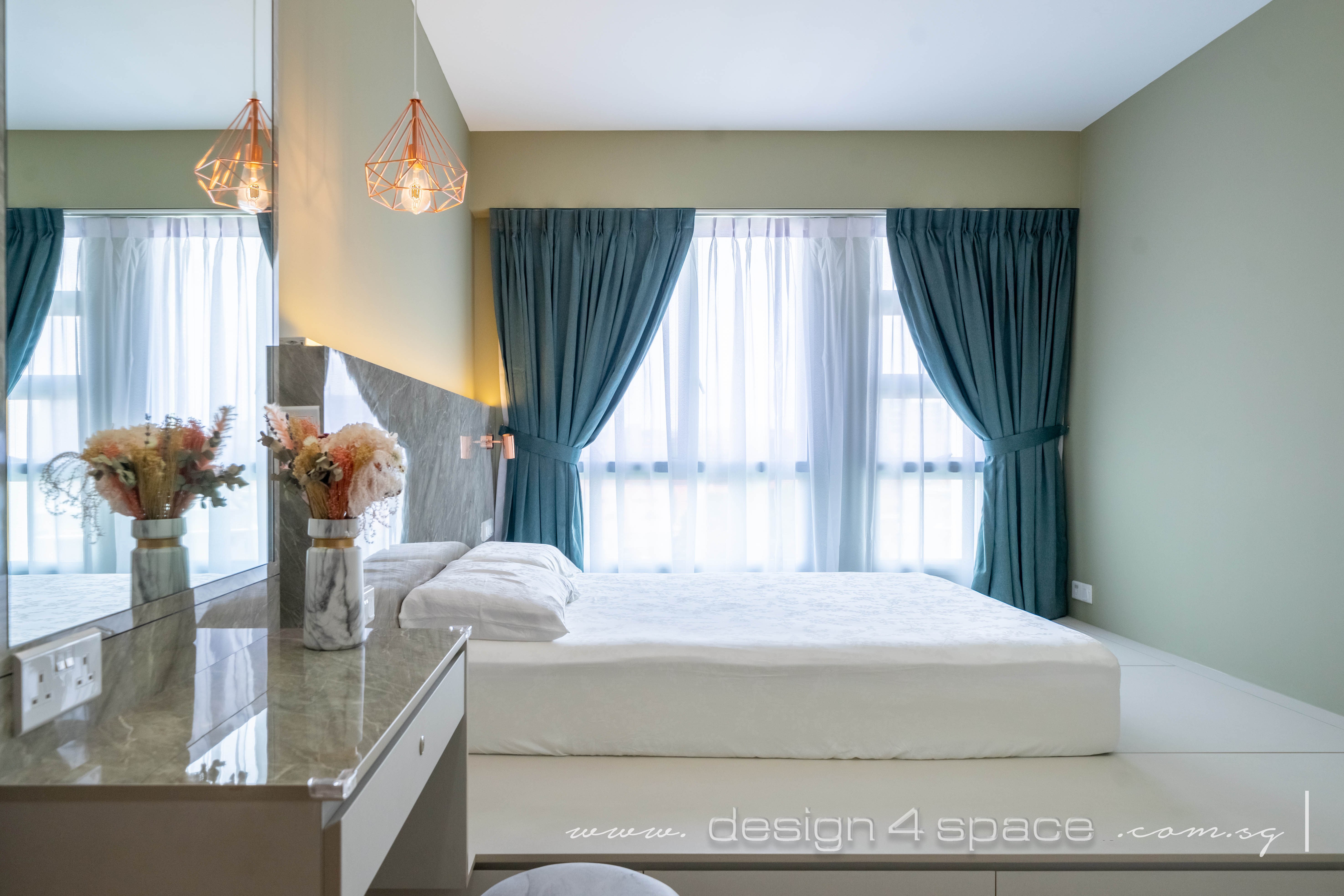 Modern Design - Bedroom - HDB 4 Room - Design by Design 4 Space Pte Ltd