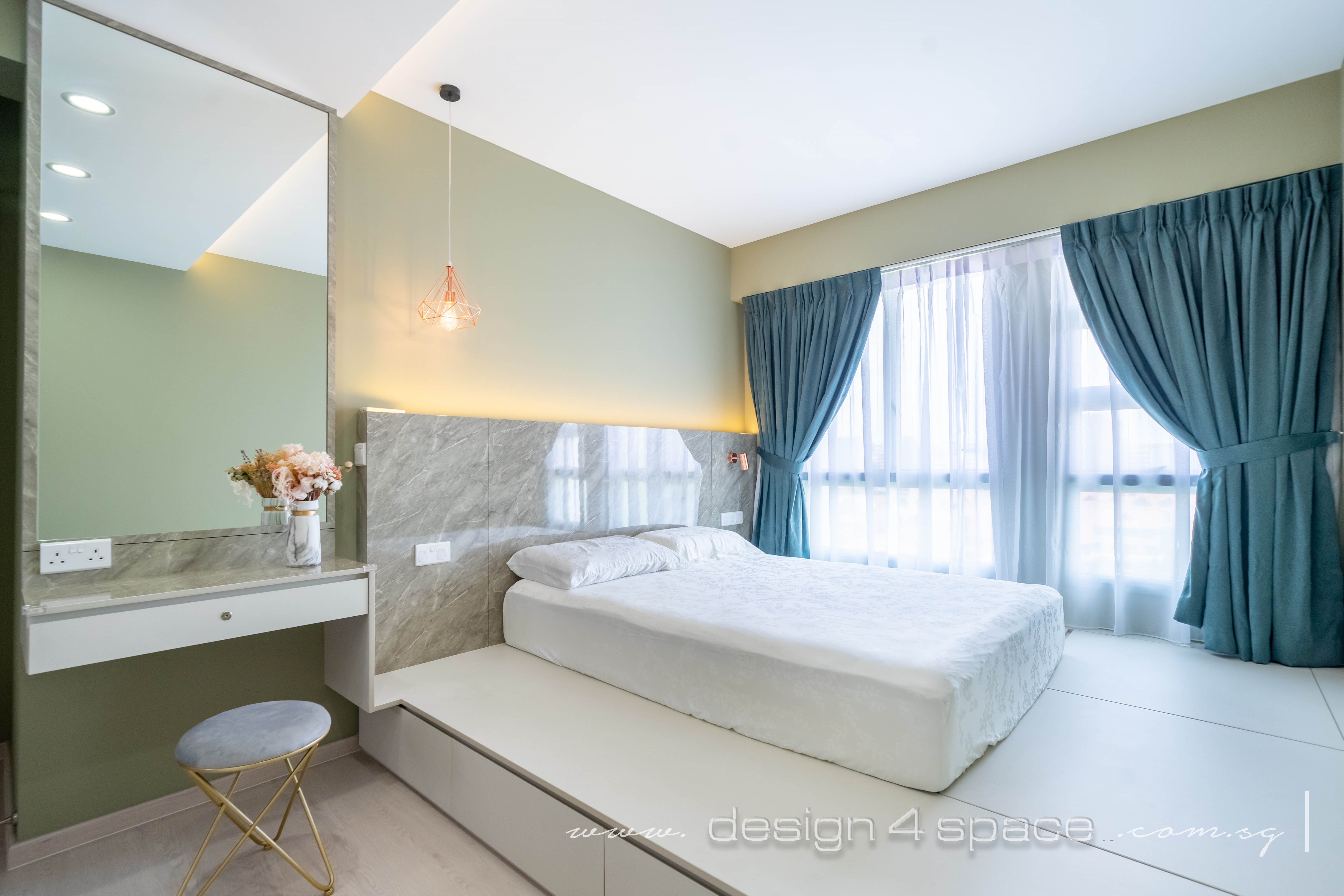 Modern Design - Bedroom - HDB 4 Room - Design by Design 4 Space Pte Ltd