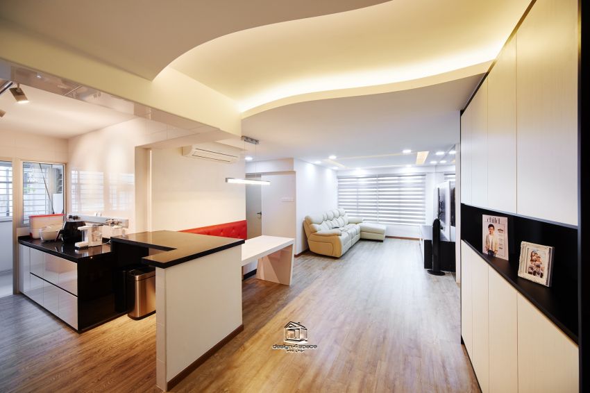 Eclectic, Modern Design - Living Room - HDB 5 Room - Design by Design 4 Space Pte Ltd