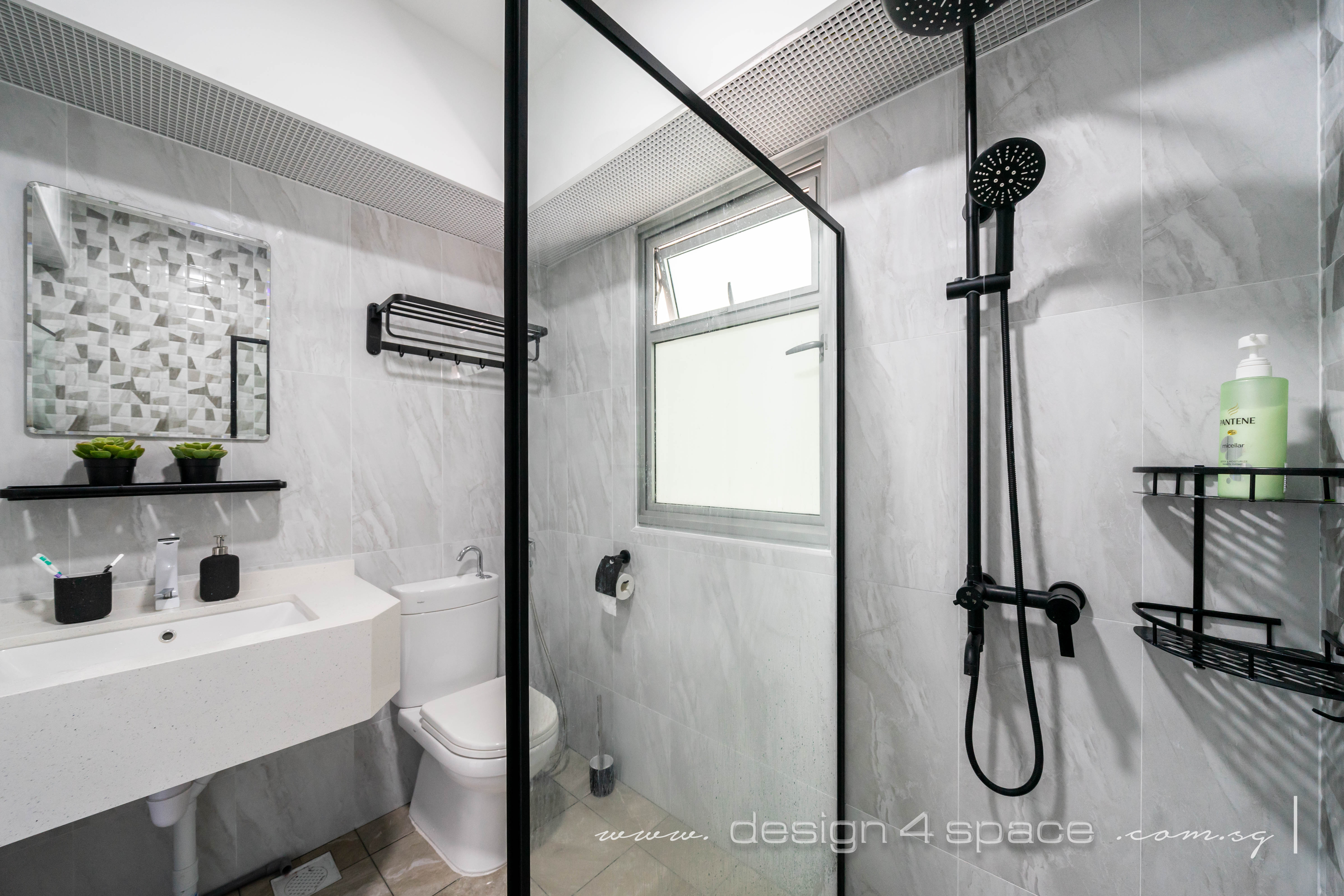 Contemporary, Modern Design - Bathroom - HDB 5 Room - Design by Design 4 Space Pte Ltd