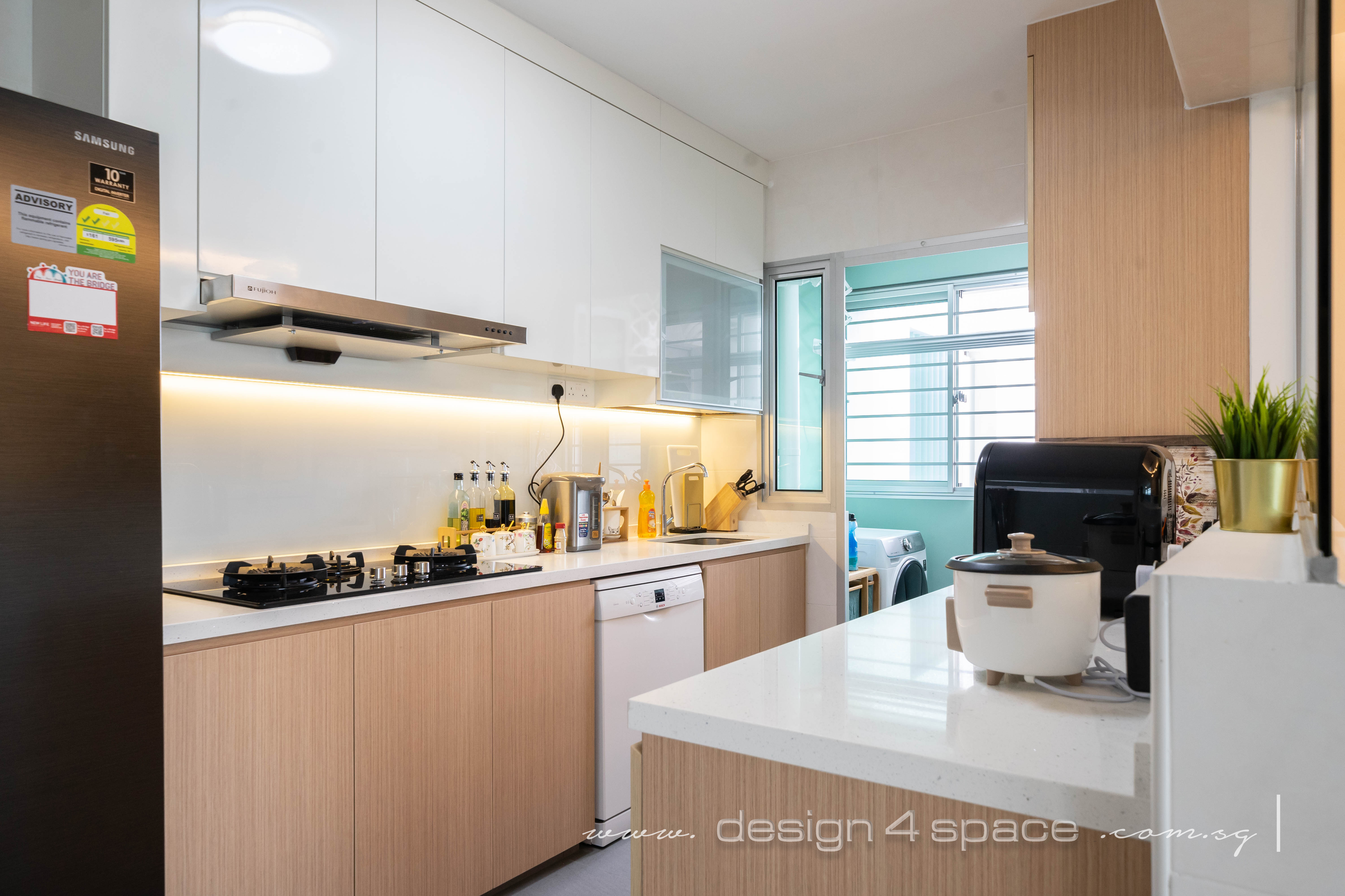 Contemporary, Modern Design - Kitchen - HDB 5 Room - Design by Design 4 Space Pte Ltd