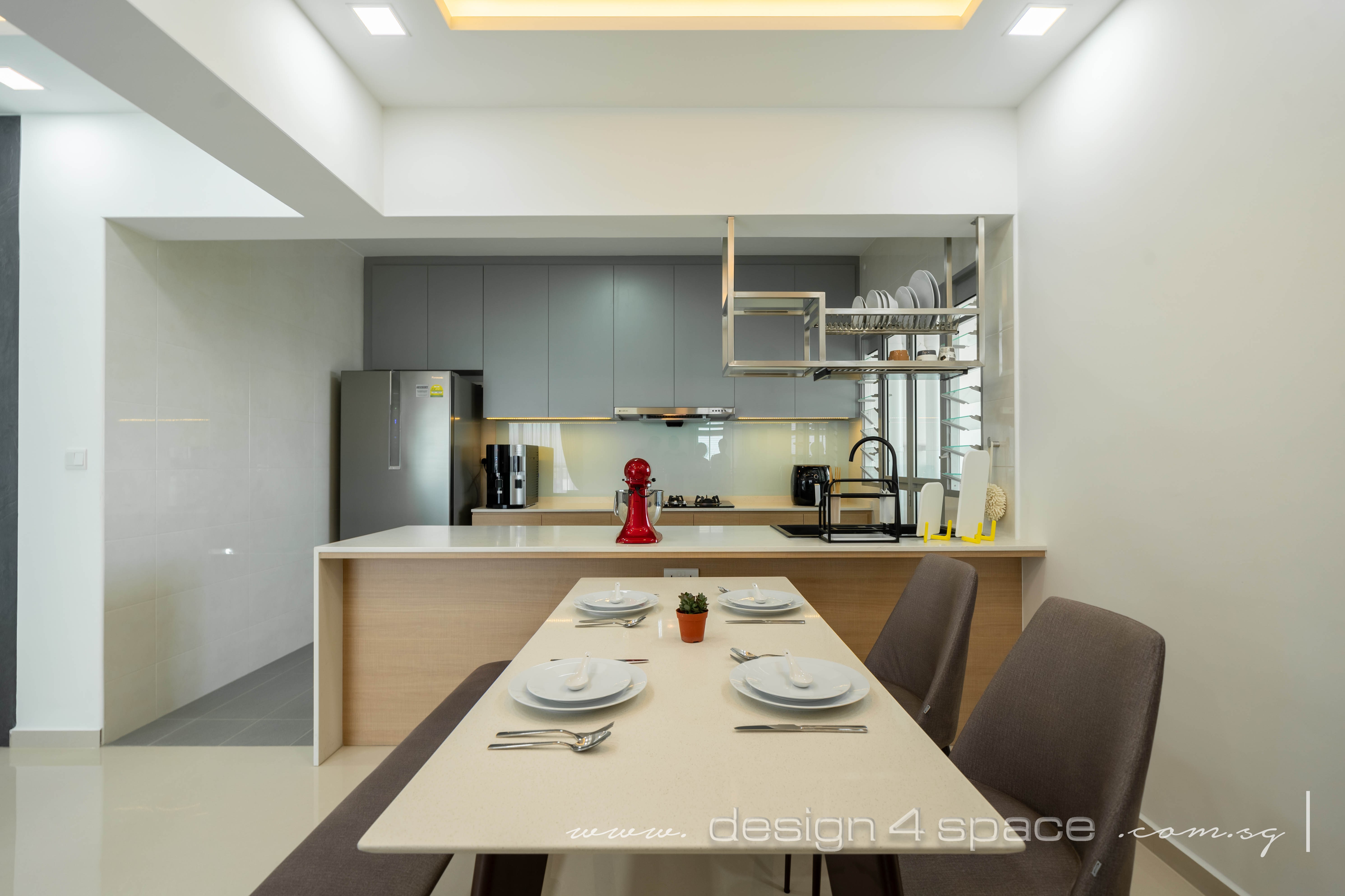 Contemporary Design - Kitchen - HDB 5 Room - Design by Design 4 Space Pte Ltd