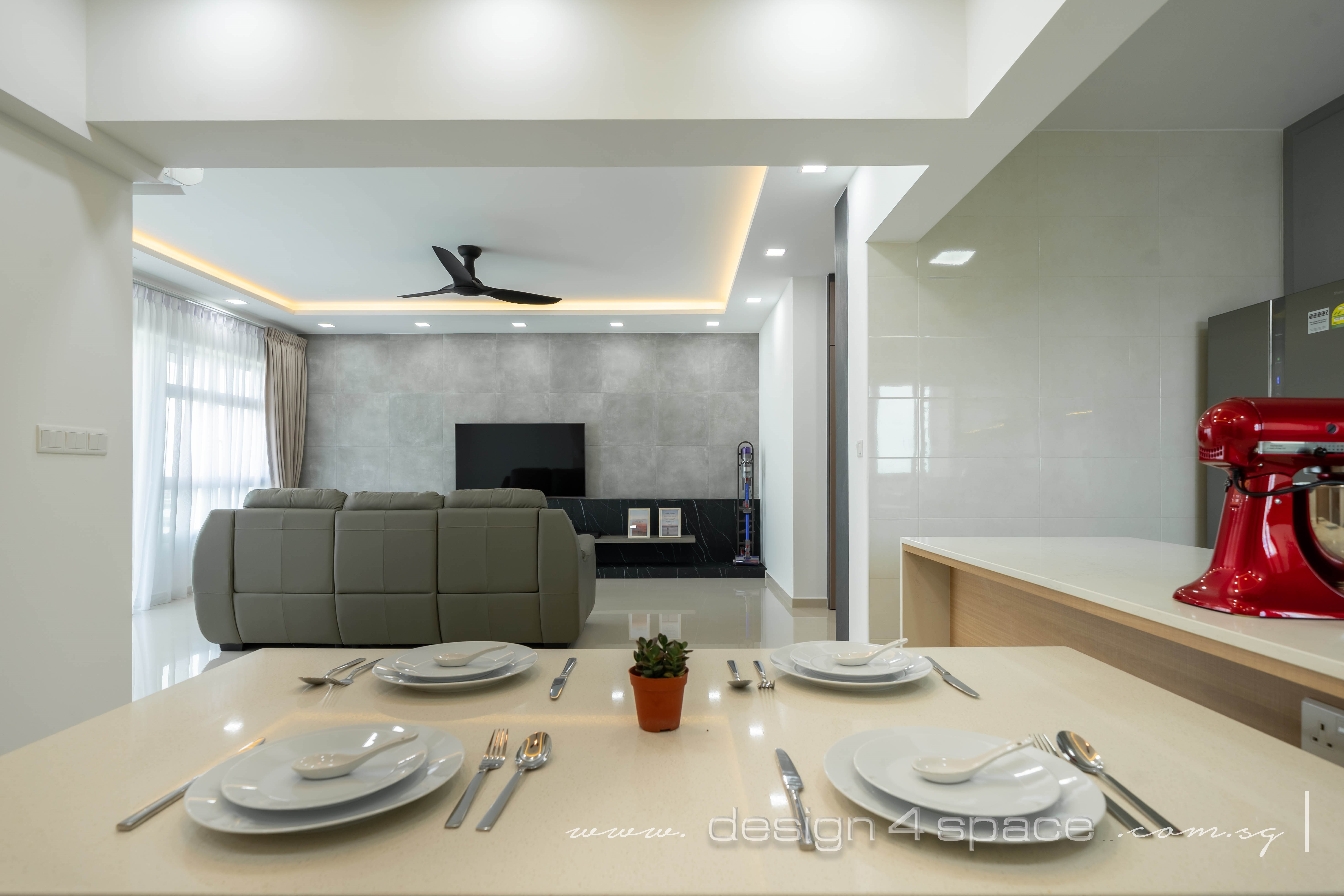 Contemporary Design - Dining Room - HDB 5 Room - Design by Design 4 Space Pte Ltd