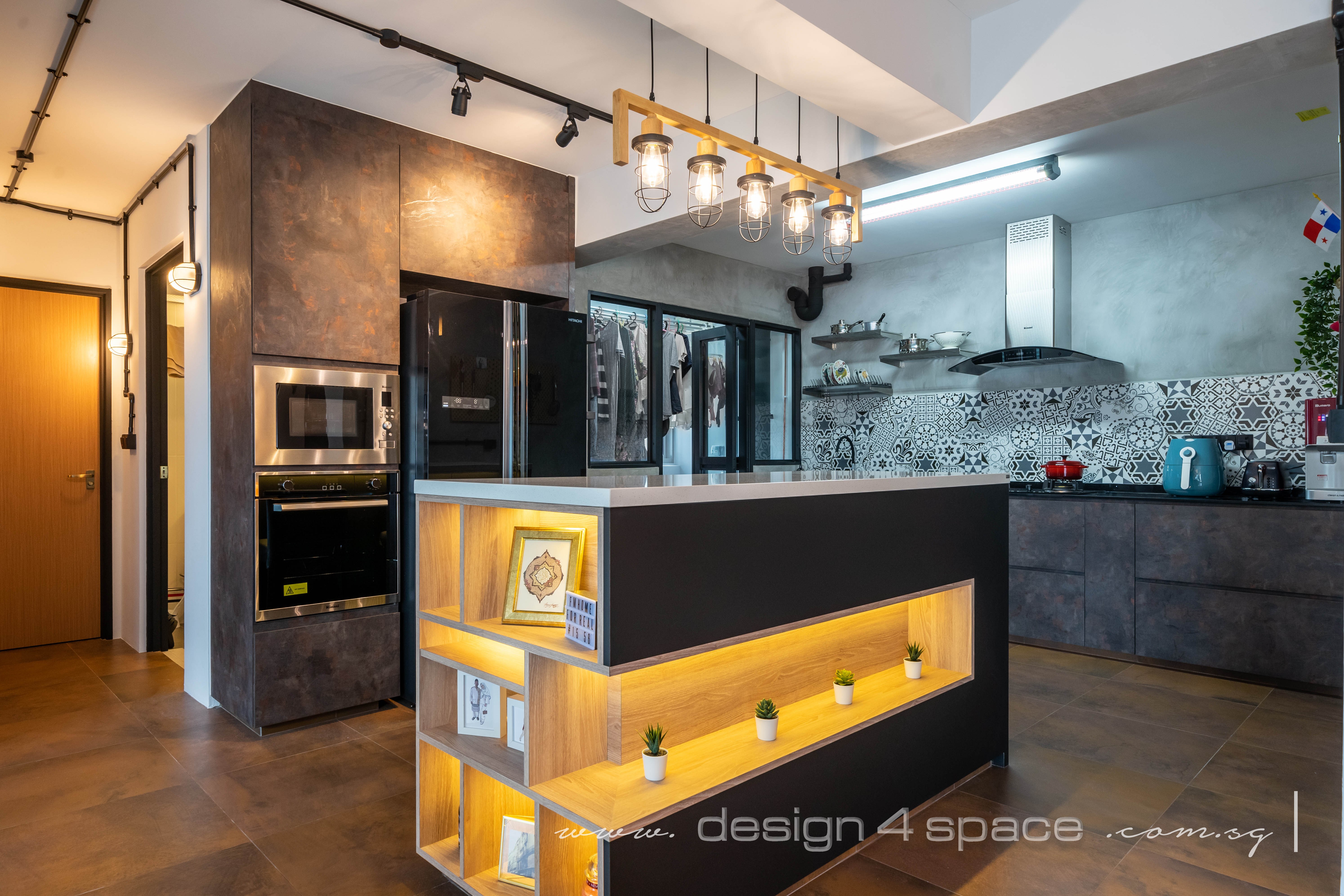 Contemporary, Modern Design - Kitchen - HDB 5 Room - Design by Design 4 Space Pte Ltd