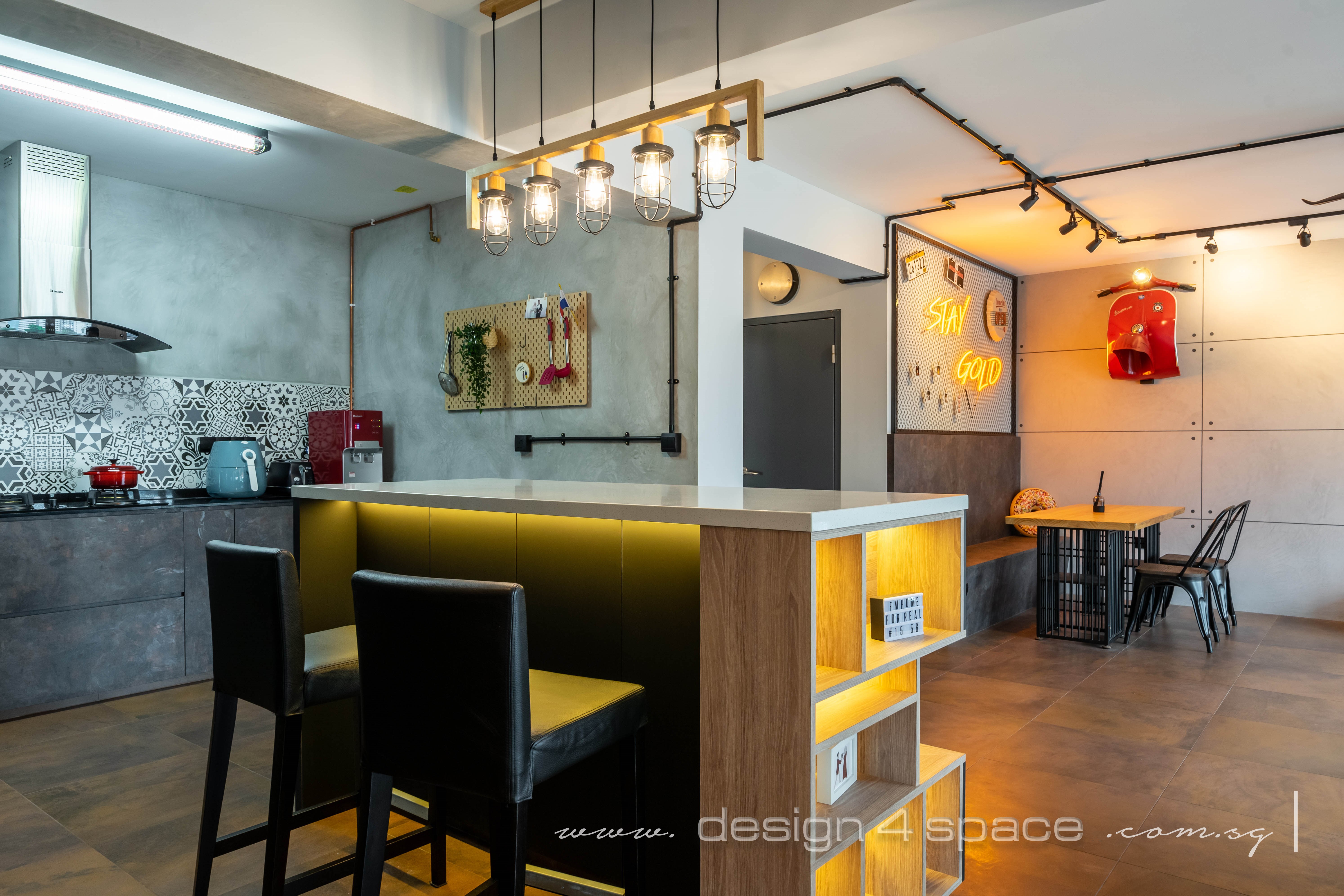 Contemporary, Modern Design - Dining Room - HDB 5 Room - Design by Design 4 Space Pte Ltd