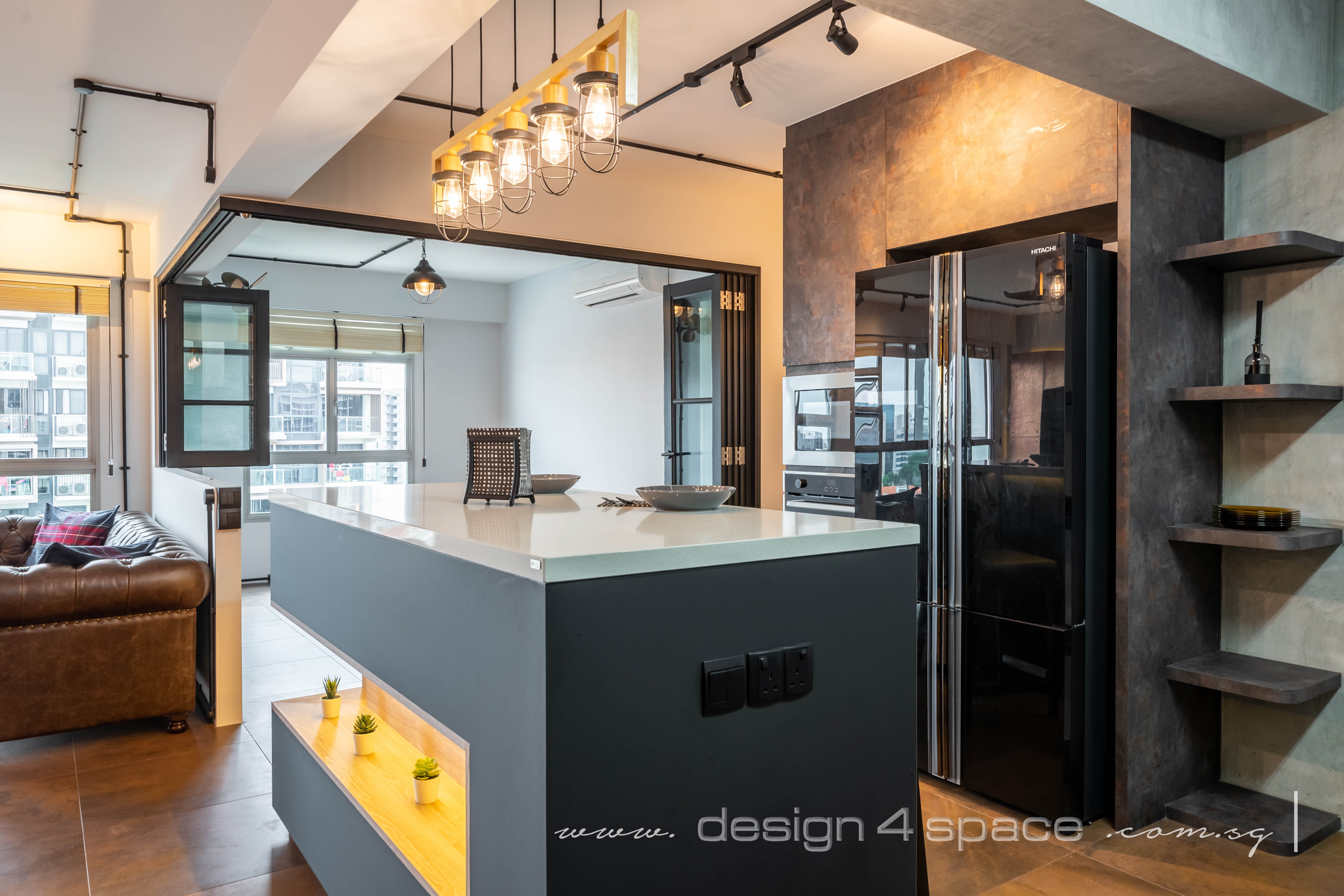 Contemporary, Modern Design - Kitchen - HDB 5 Room - Design by Design 4 Space Pte Ltd