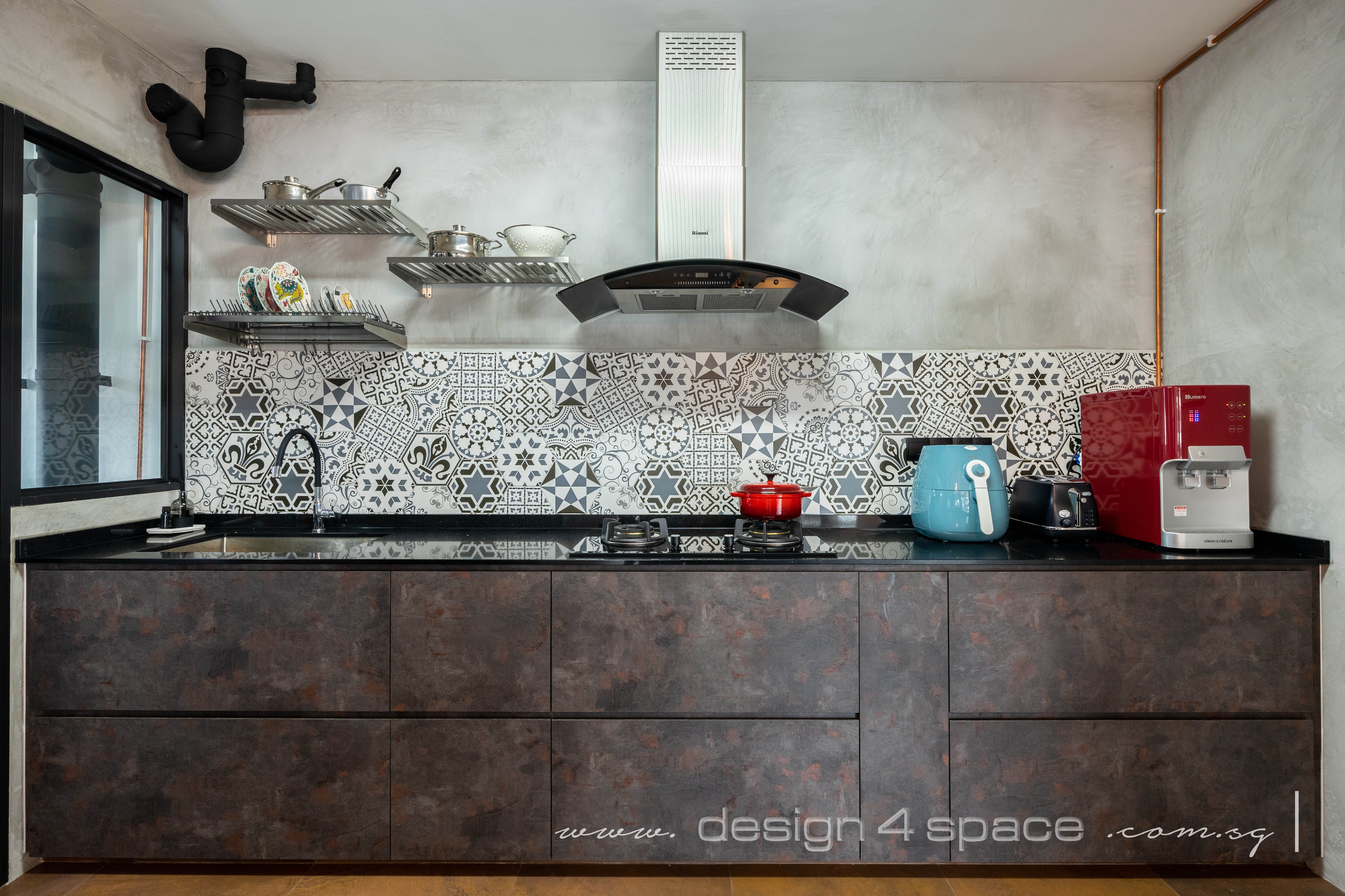 Contemporary, Modern Design - Kitchen - HDB 5 Room - Design by Design 4 Space Pte Ltd