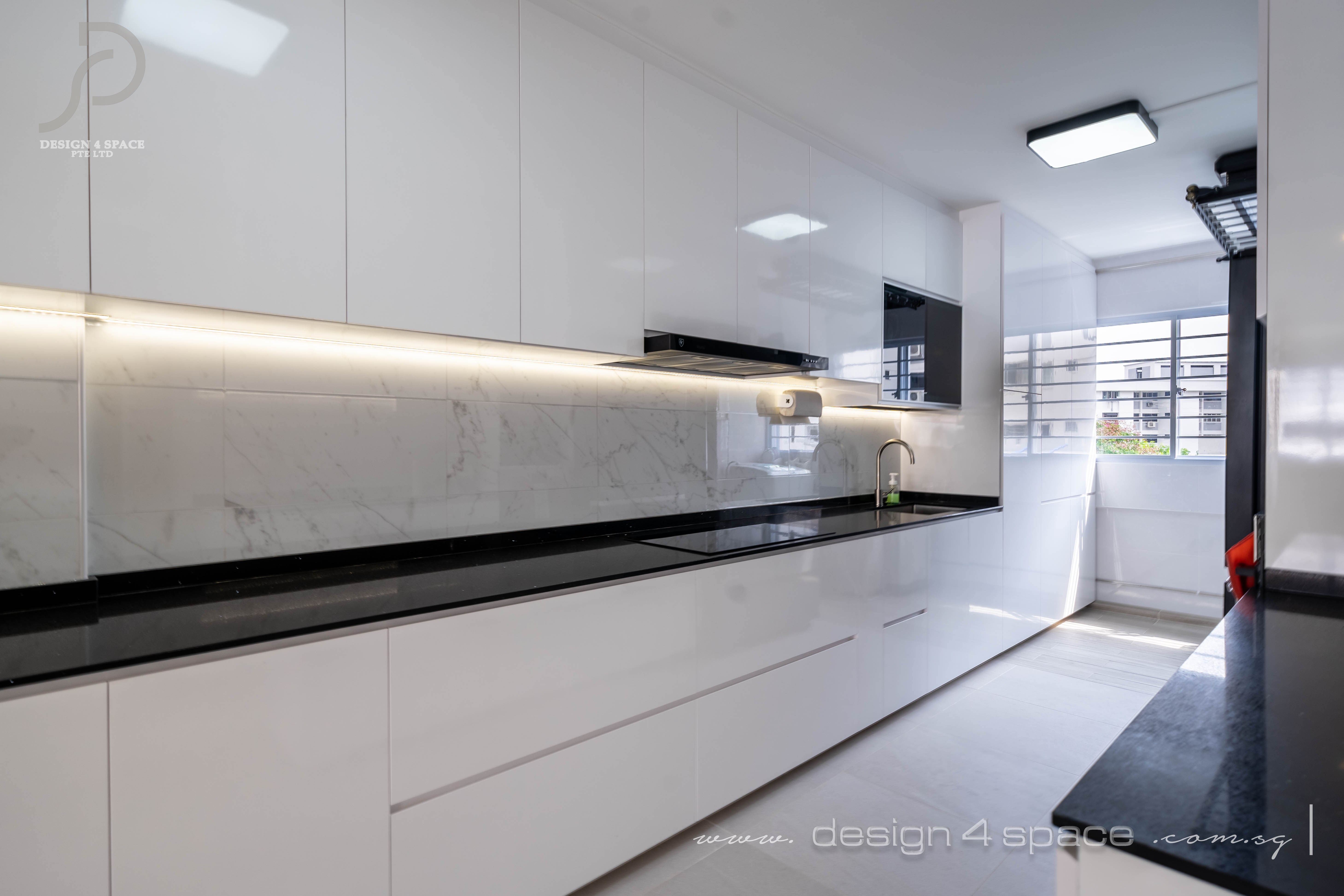 Contemporary, Modern Design - Kitchen - HDB 5 Room - Design by Design 4 Space Pte Ltd
