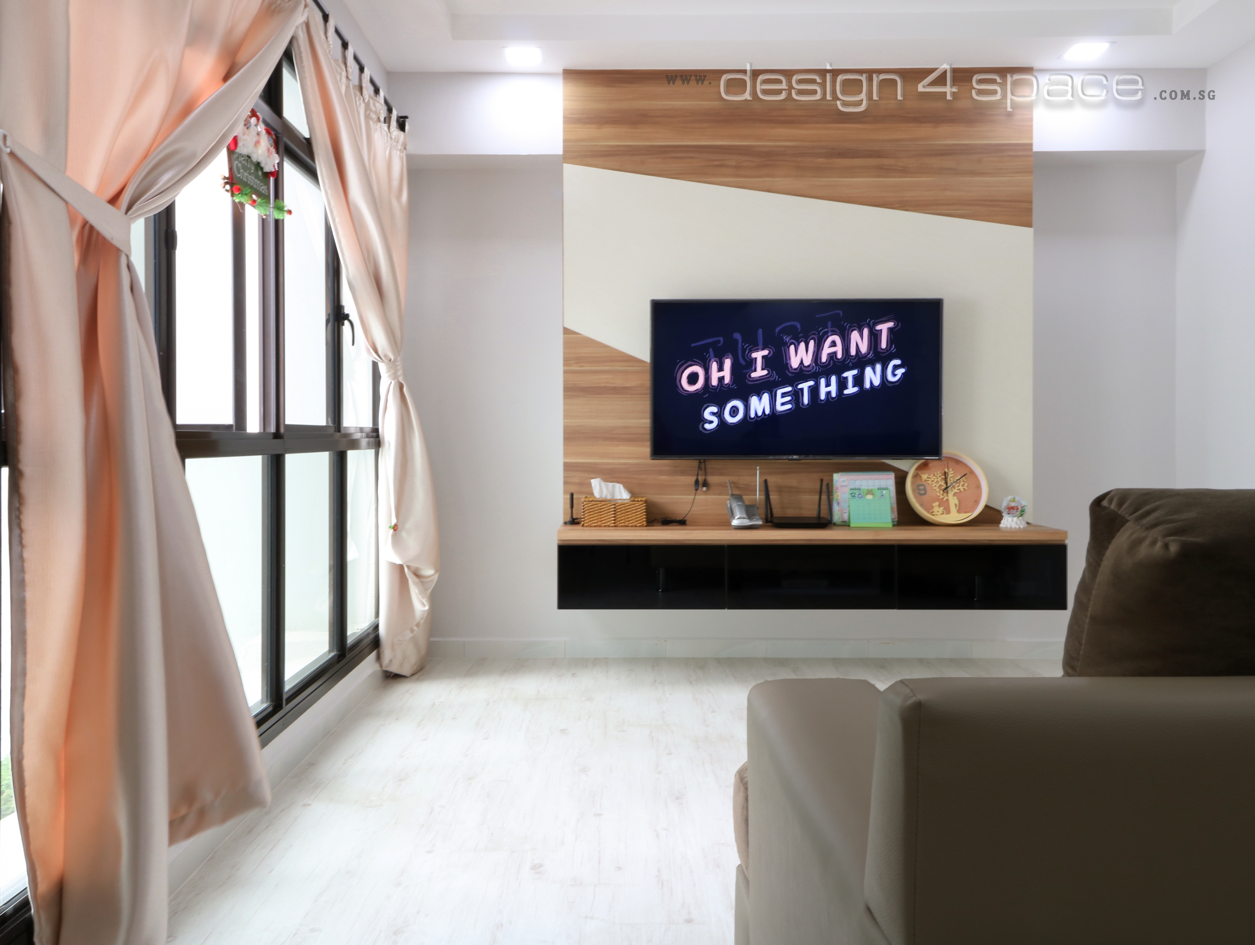 Contemporary, Modern Design - Living Room - HDB 5 Room - Design by Design 4 Space Pte Ltd