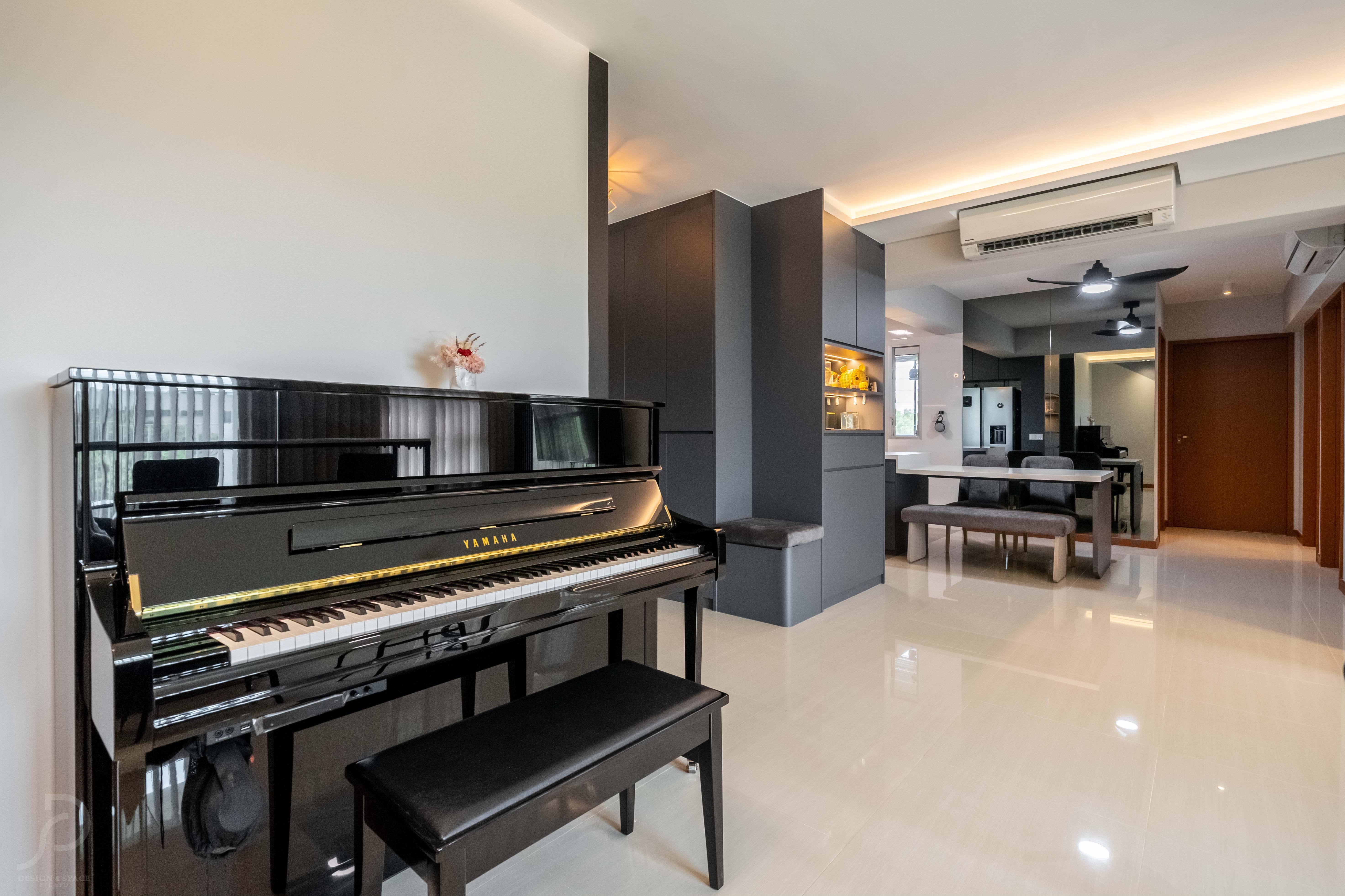 Modern Design - Living Room - HDB 5 Room - Design by Design 4 Space Pte Ltd