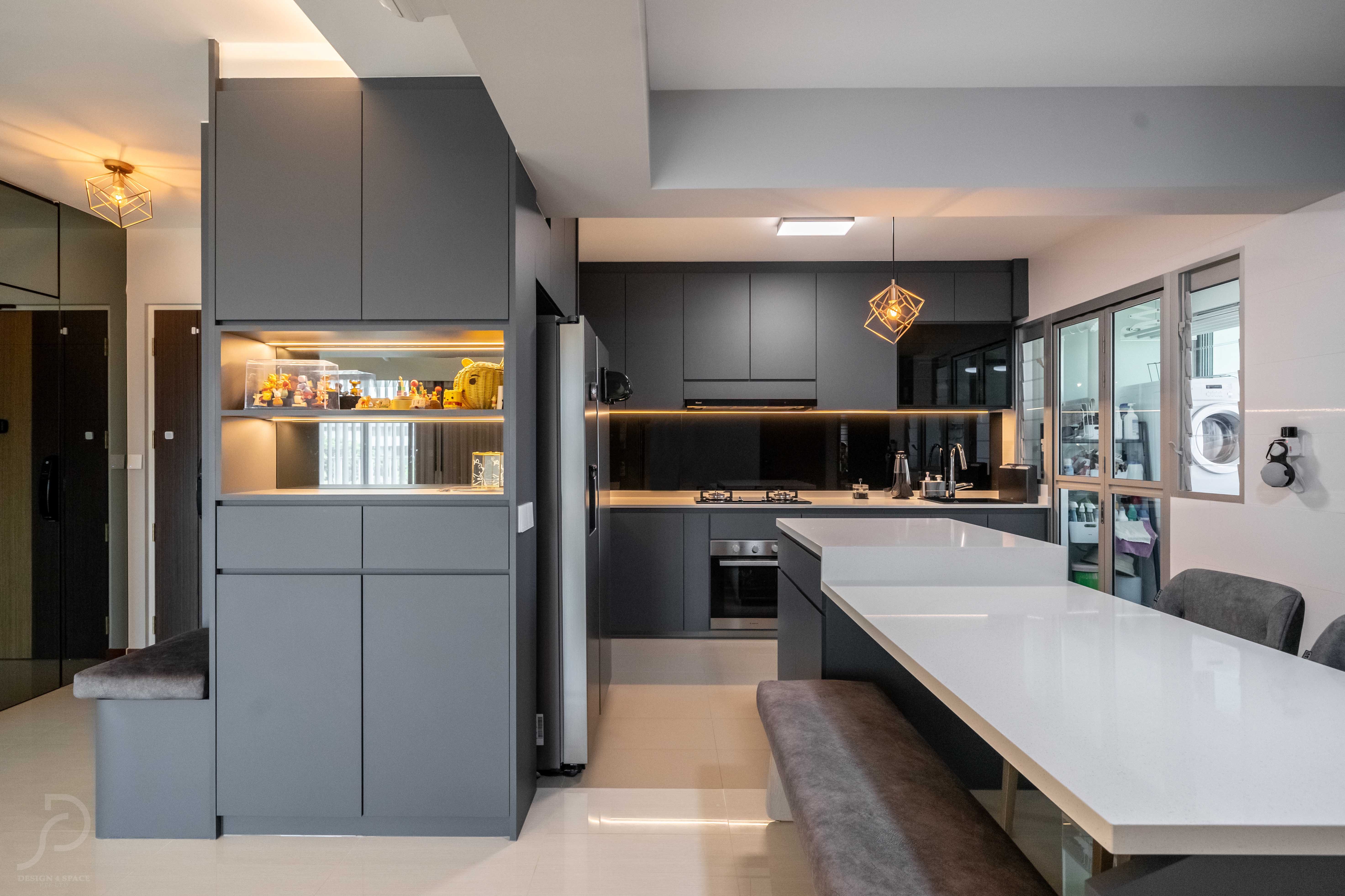 Modern Design - Kitchen - HDB 5 Room - Design by Design 4 Space Pte Ltd