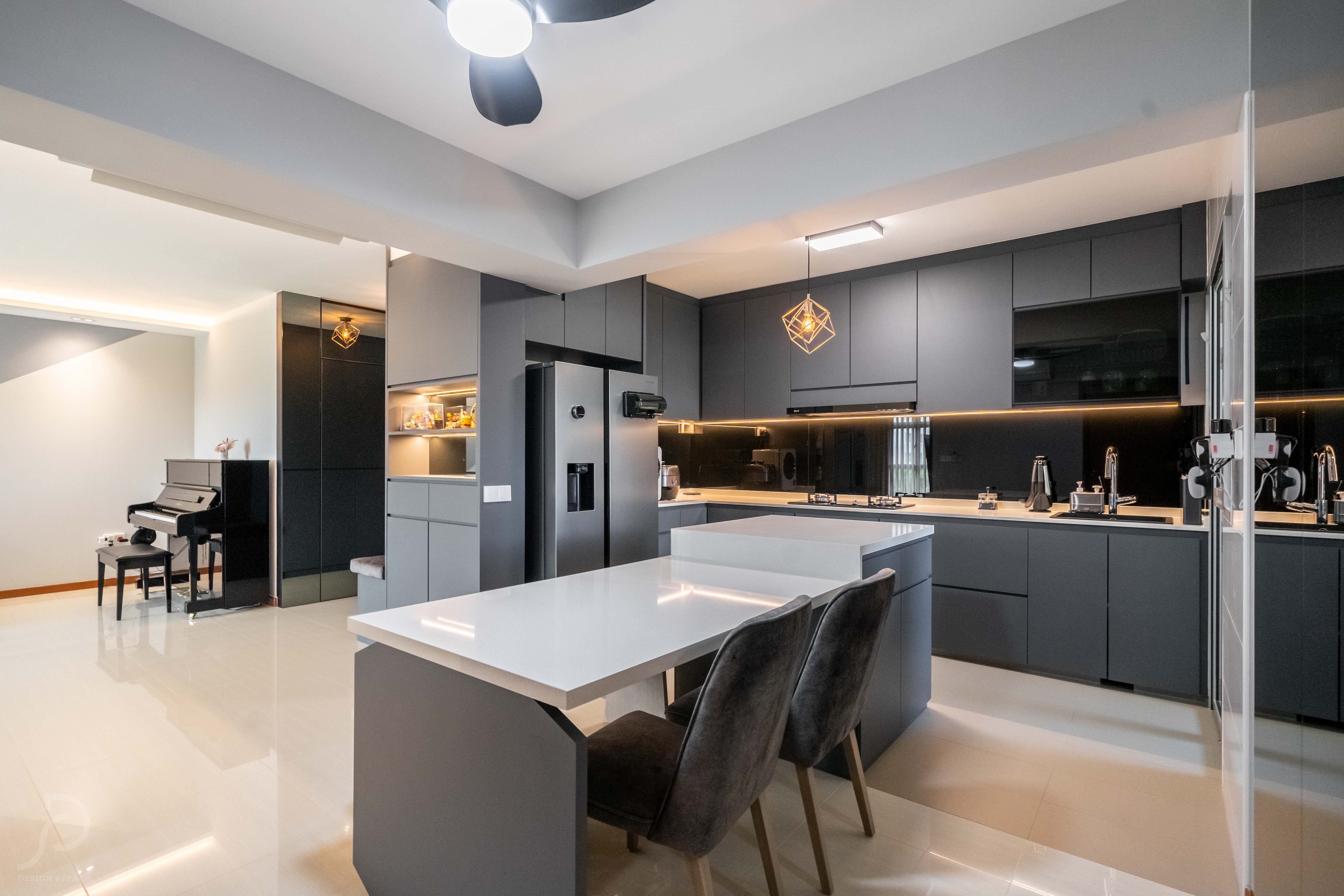 Modern Design - Kitchen - HDB 5 Room - Design by Design 4 Space Pte Ltd