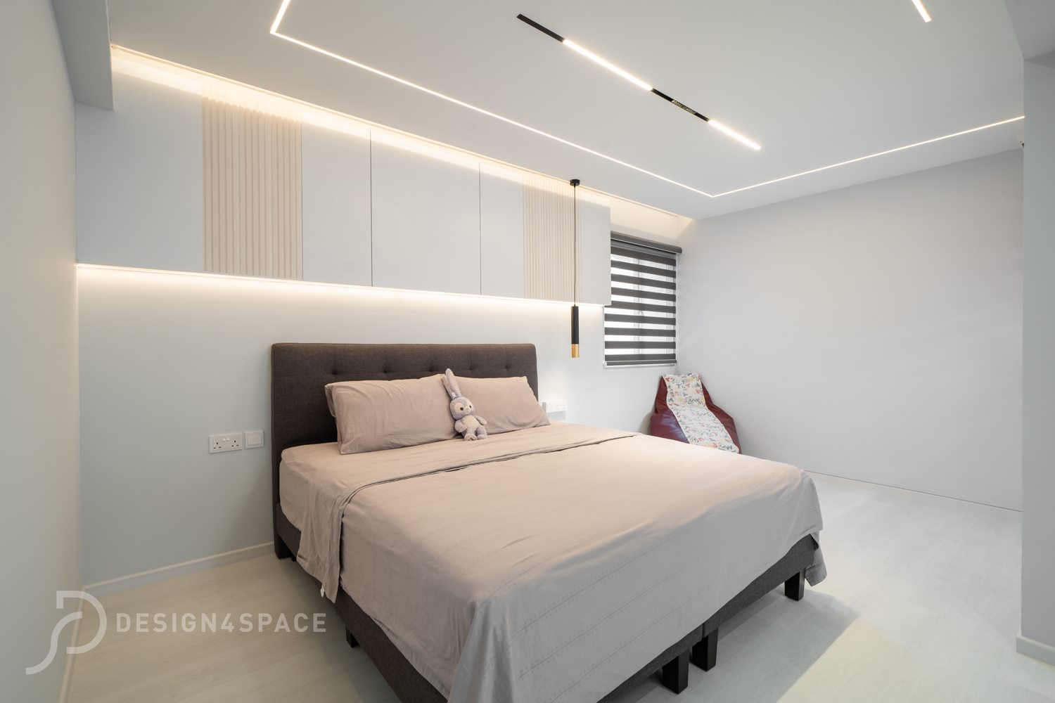 Minimalist, Modern Design - Bedroom - HDB 5 Room - Design by Design 4 Space Pte Ltd