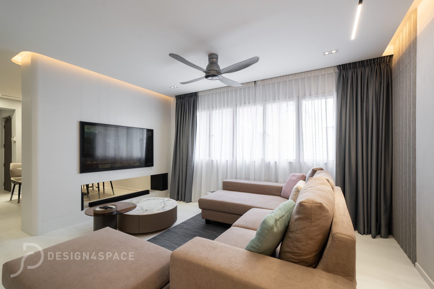 Minimalist, Modern Design - Bedroom - HDB 5 Room - Design by Design 4 Space Pte Ltd