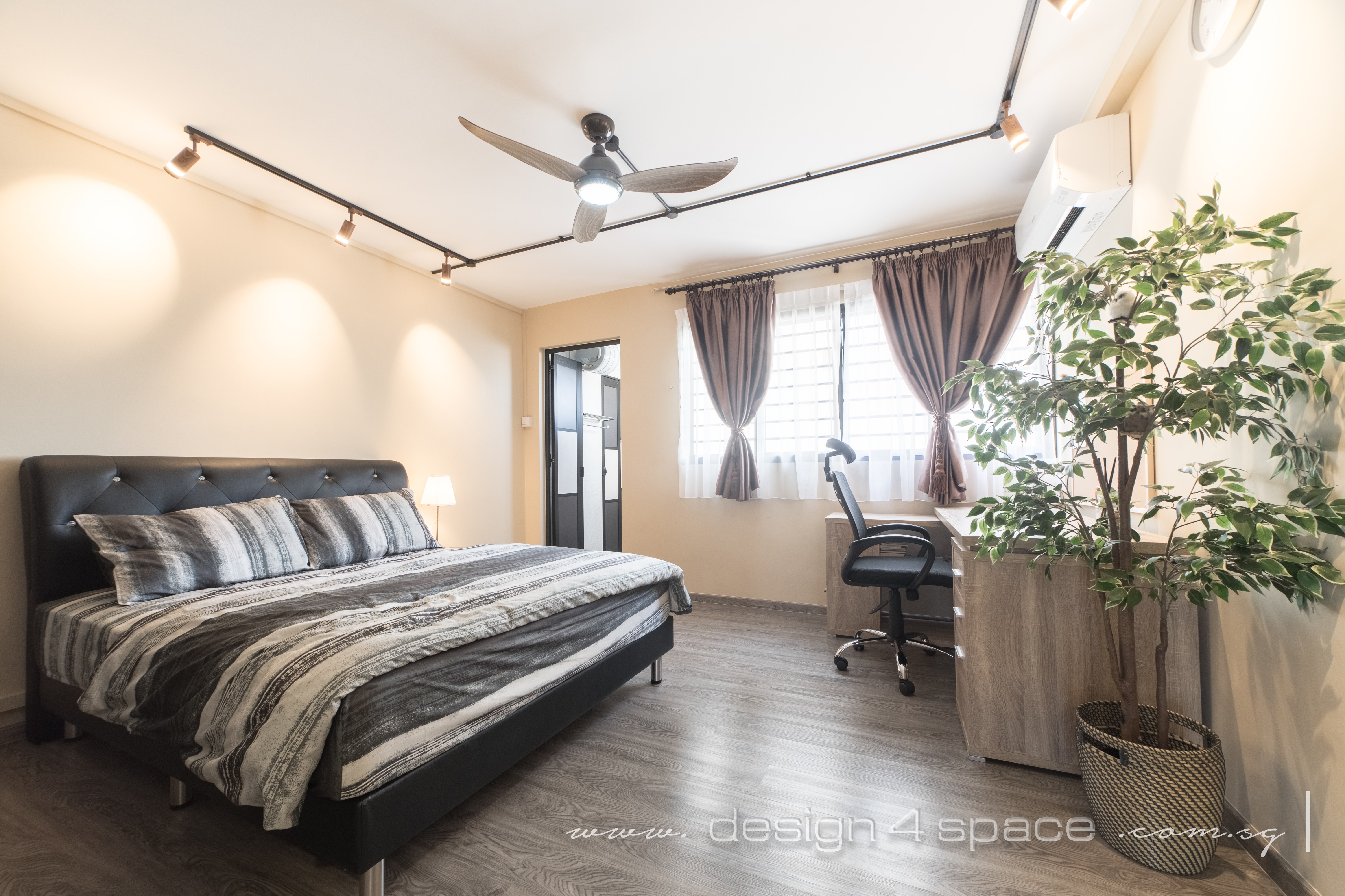 Classical, Tropical Design - Bedroom - HDB 5 Room - Design by Design 4 Space Pte Ltd