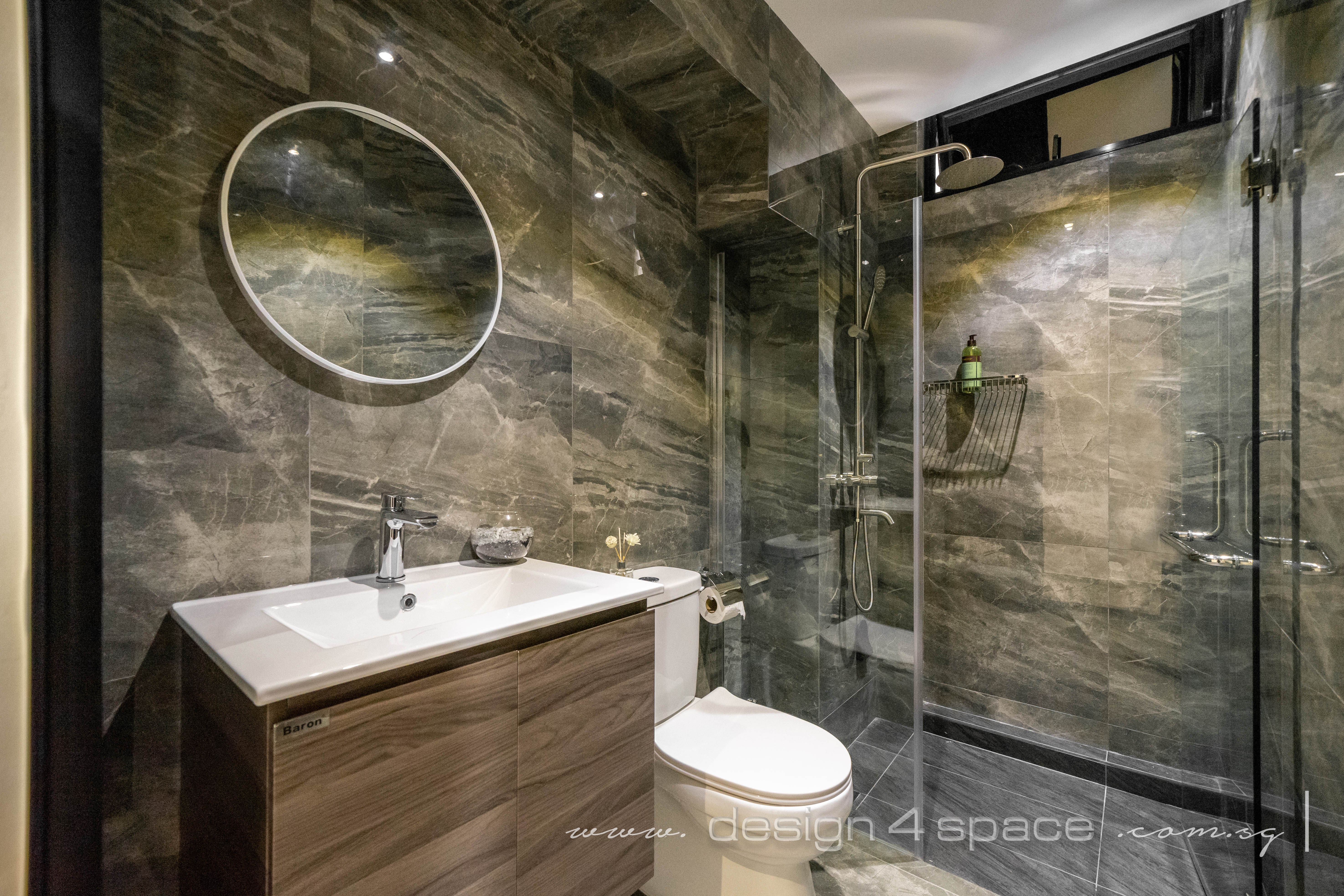 Contemporary Design - Bathroom - HDB 5 Room - Design by Design 4 Space Pte Ltd