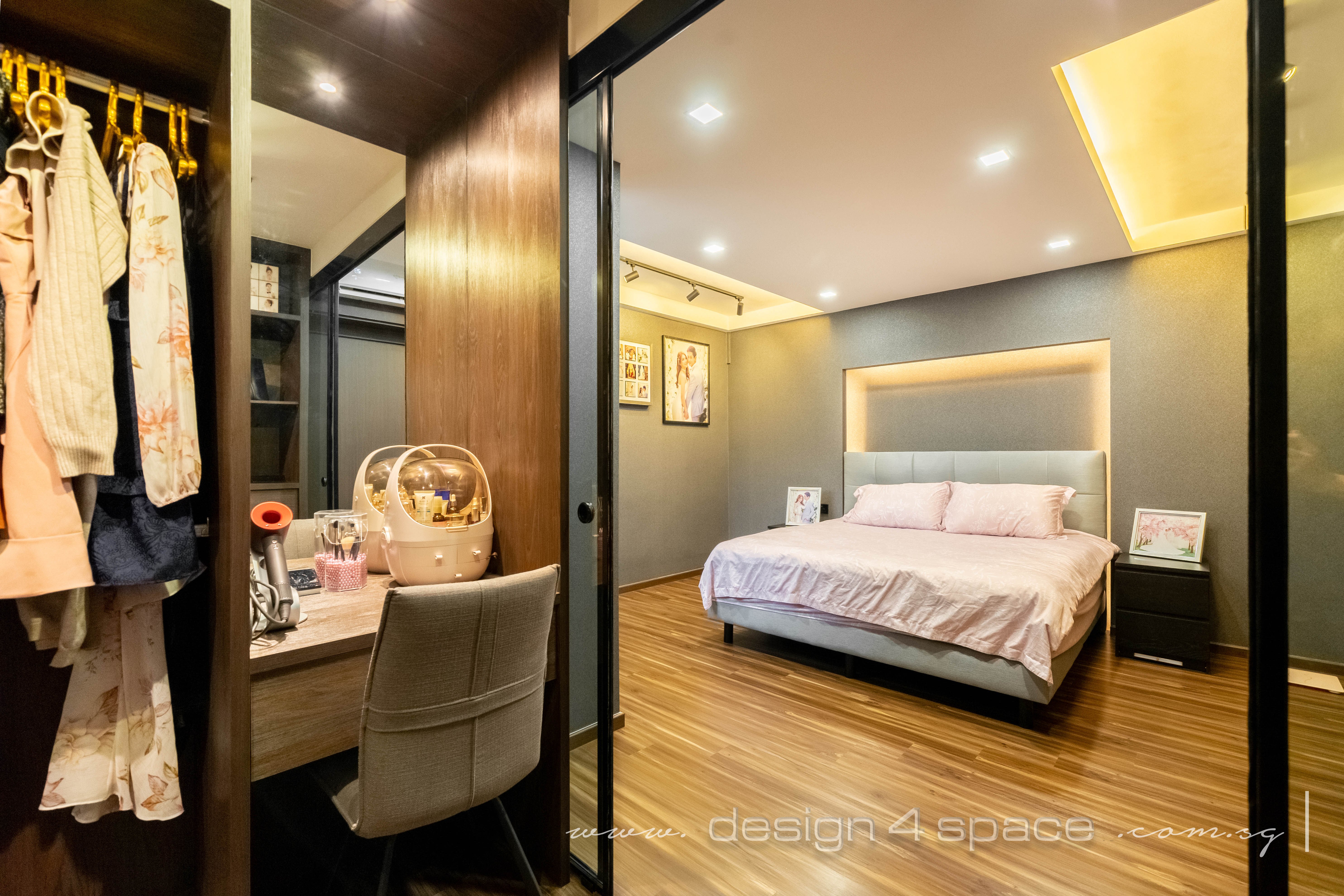 Contemporary Design - Bedroom - HDB 5 Room - Design by Design 4 Space Pte Ltd