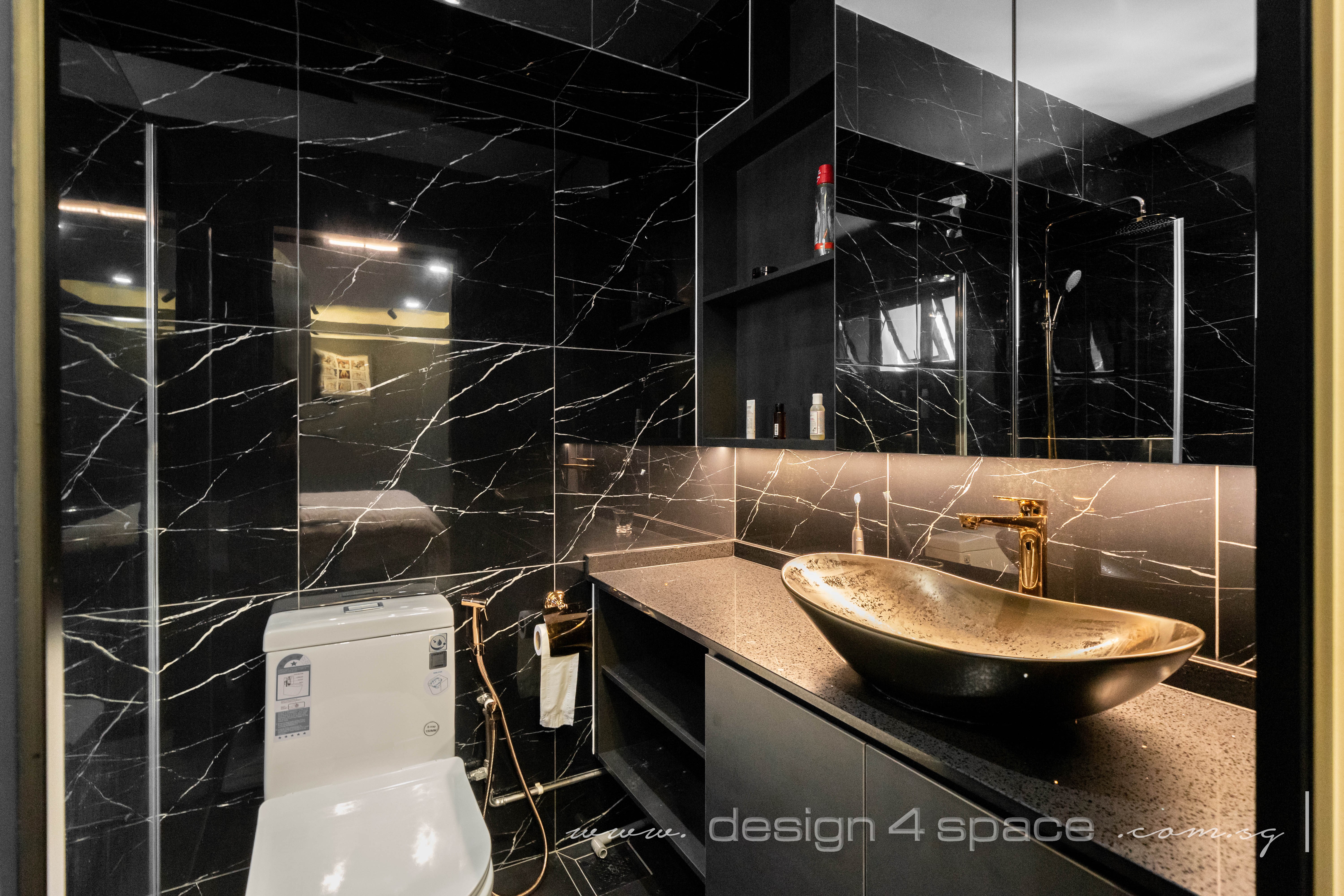 Contemporary Design - Bathroom - HDB 5 Room - Design by Design 4 Space Pte Ltd