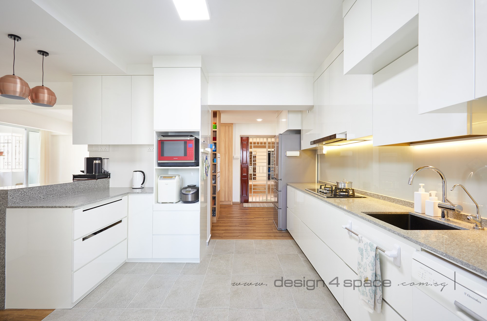 Contemporary Design - Kitchen - HDB 5 Room - Design by Design 4 Space Pte Ltd