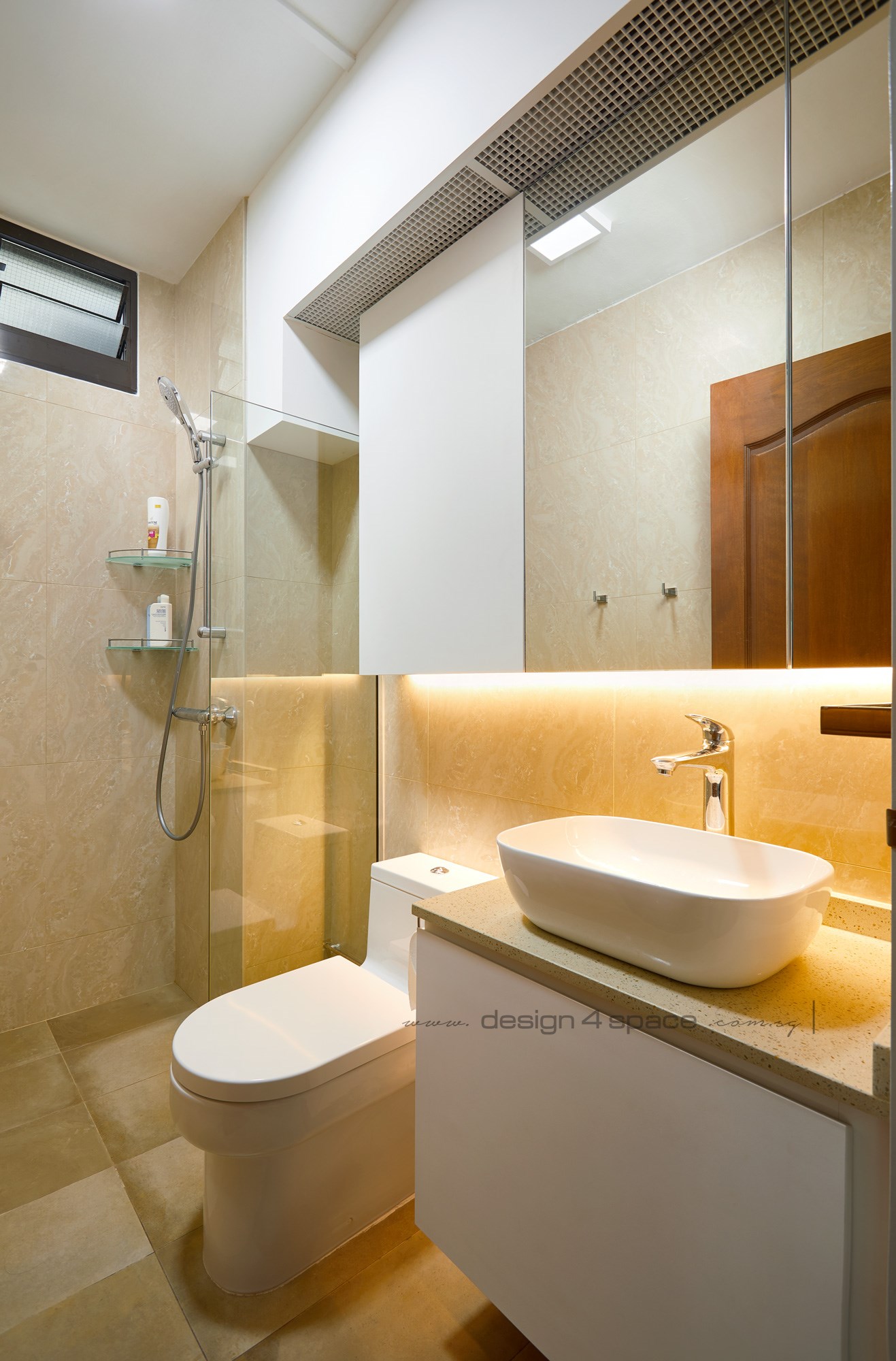 Contemporary Design - Bathroom - HDB 5 Room - Design by Design 4 Space Pte Ltd