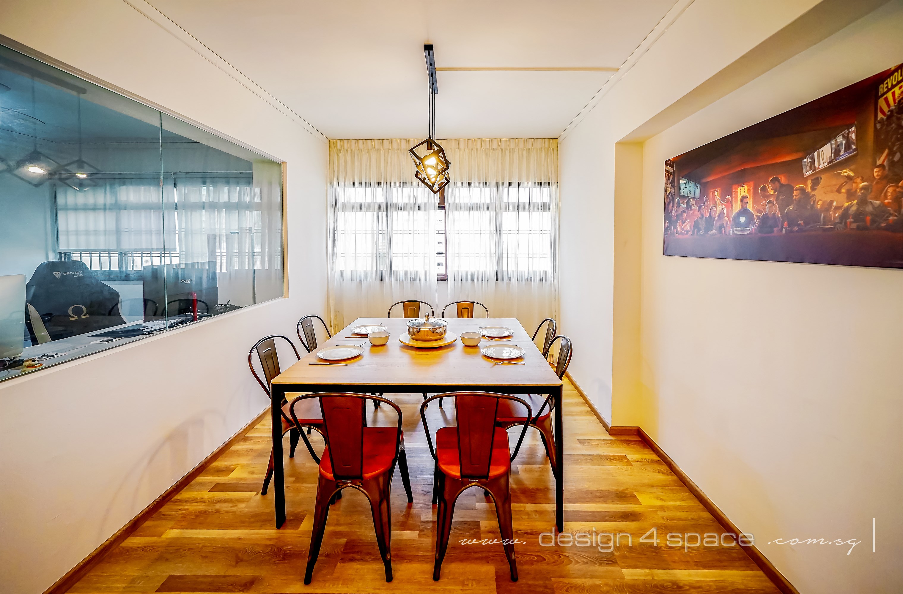 Contemporary Design - Dining Room - HDB 5 Room - Design by Design 4 Space Pte Ltd