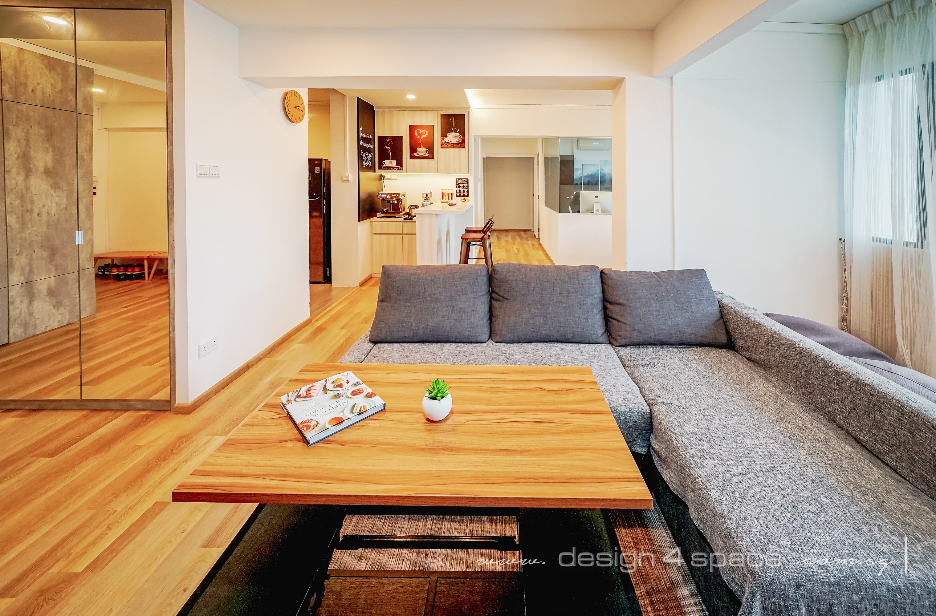 Contemporary Design - Living Room - HDB 5 Room - Design by Design 4 Space Pte Ltd