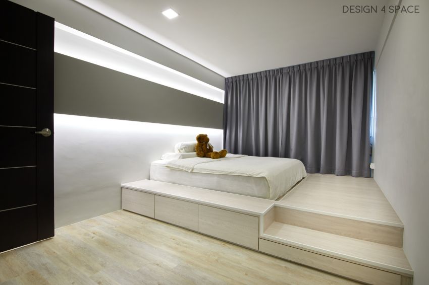 Contemporary, Minimalist, Modern Design - Bedroom - HDB 5 Room - Design by Design 4 Space Pte Ltd