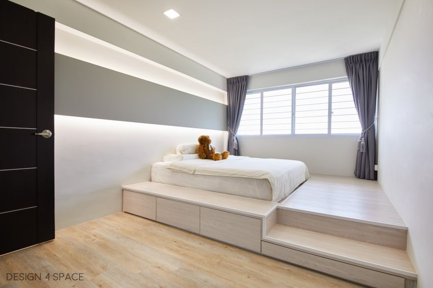 Contemporary, Minimalist, Modern Design - Bedroom - HDB 5 Room - Design by Design 4 Space Pte Ltd