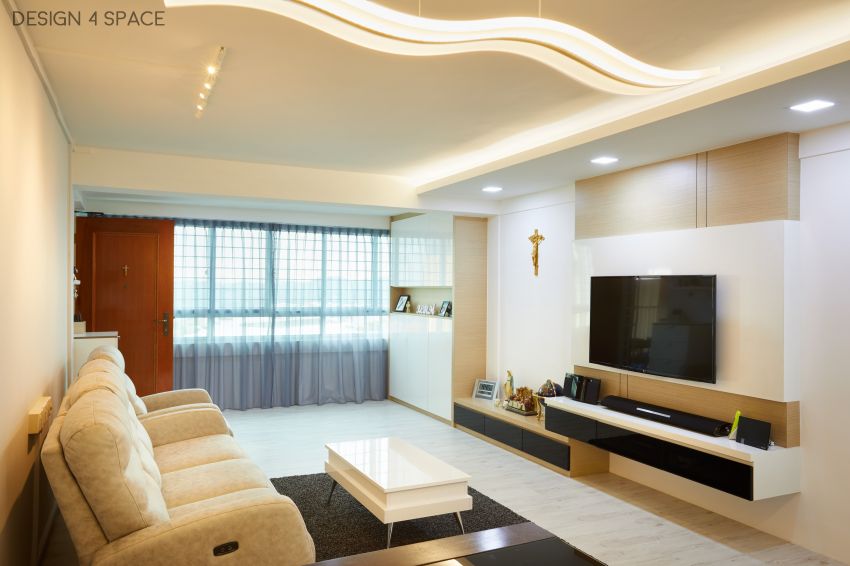 Contemporary, Minimalist, Modern Design - Living Room - HDB 5 Room - Design by Design 4 Space Pte Ltd