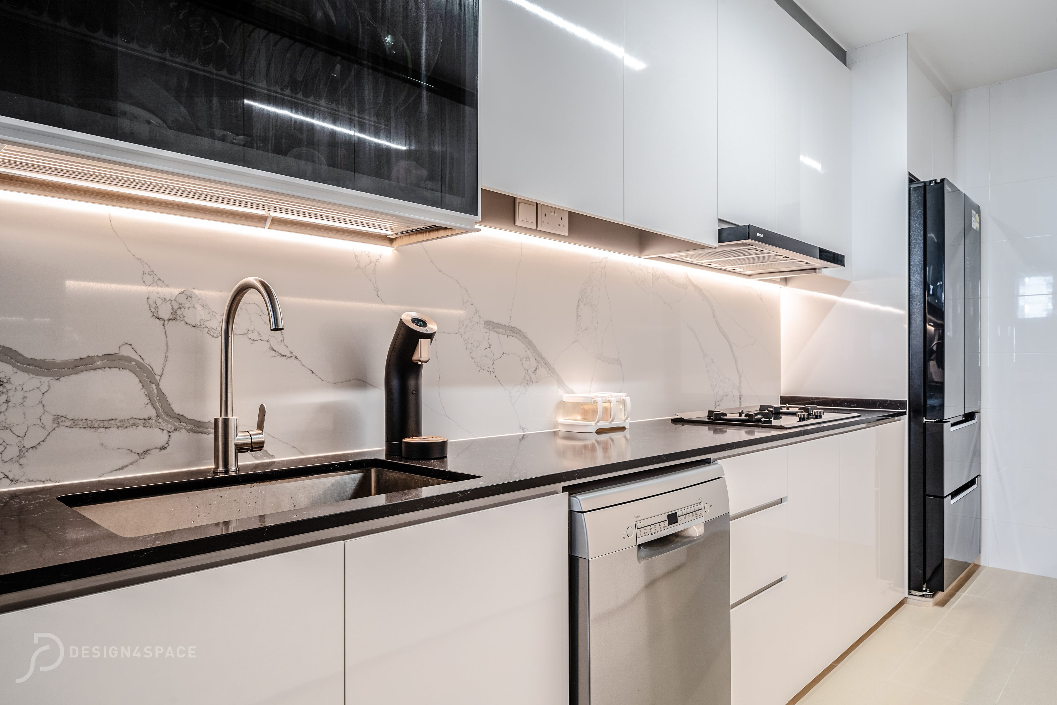 Contemporary, Modern Design - Kitchen - HDB 5 Room - Design by Design 4 Space Pte Ltd