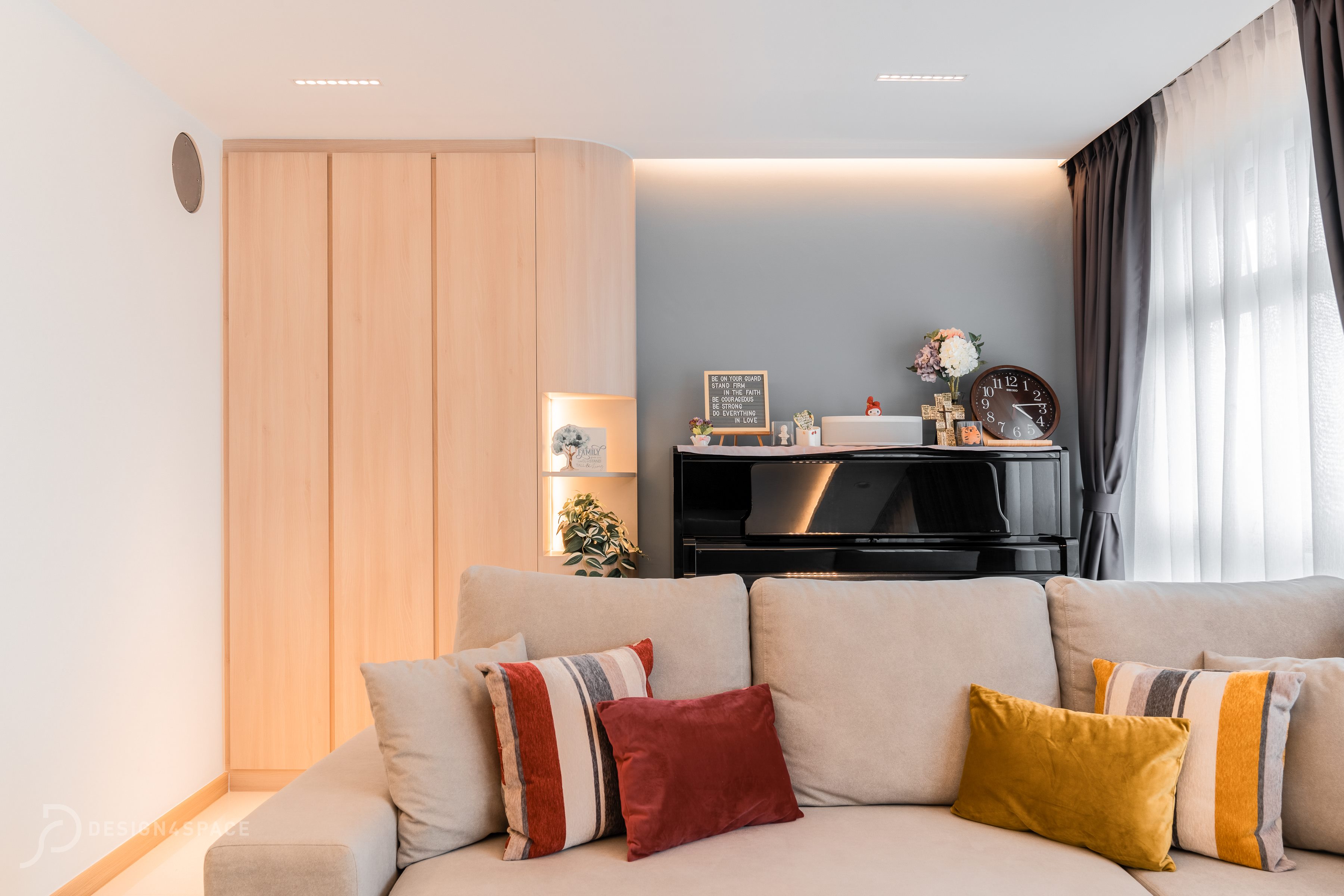 Contemporary, Modern Design - Living Room - HDB 5 Room - Design by Design 4 Space Pte Ltd