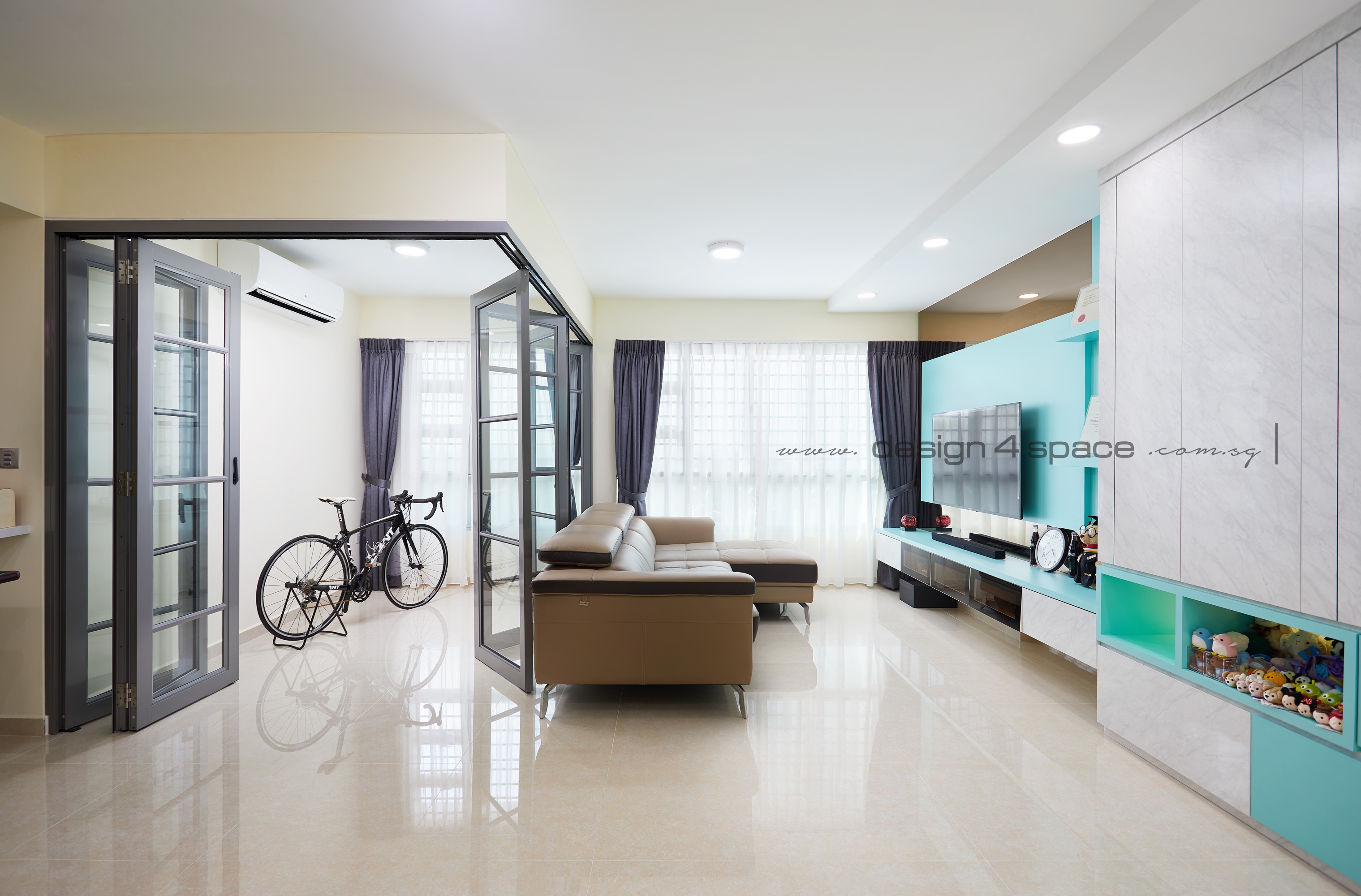 Contemporary, Modern Design - Living Room - HDB 5 Room - Design by Design 4 Space Pte Ltd