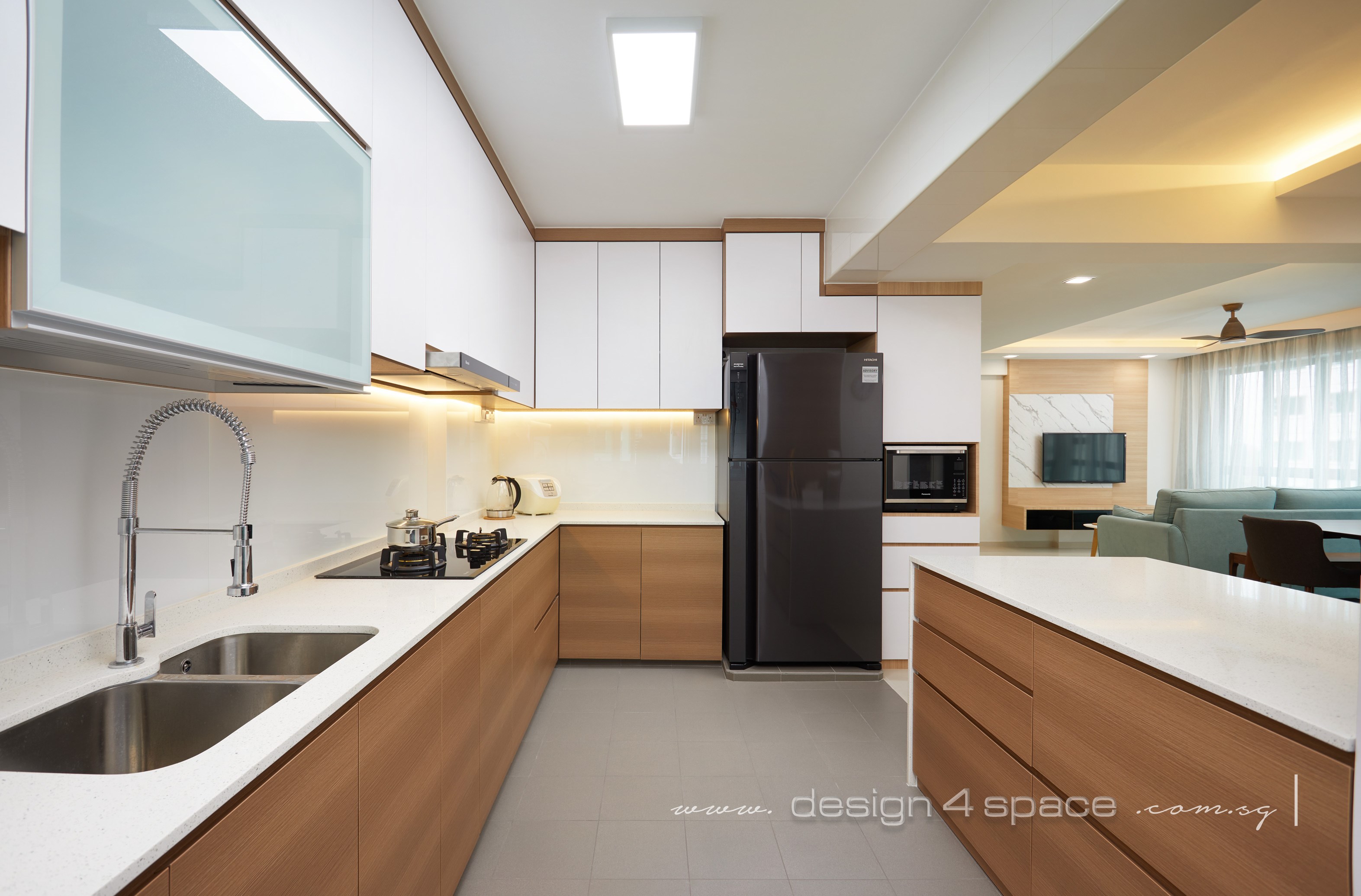 Contemporary, Scandinavian Design - Kitchen - HDB 5 Room - Design by Design 4 Space Pte Ltd