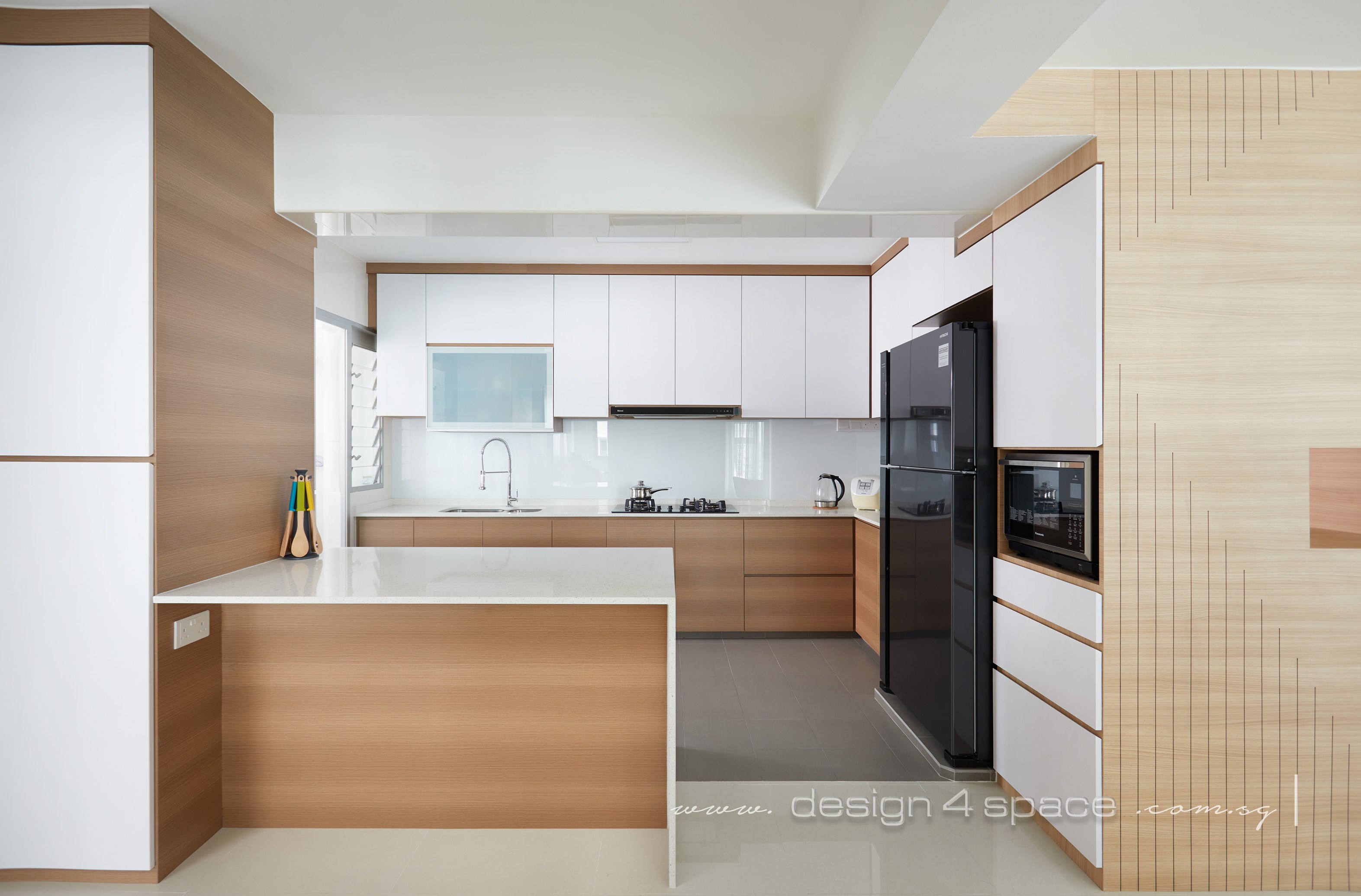 Contemporary, Scandinavian Design - Kitchen - HDB 5 Room - Design by Design 4 Space Pte Ltd