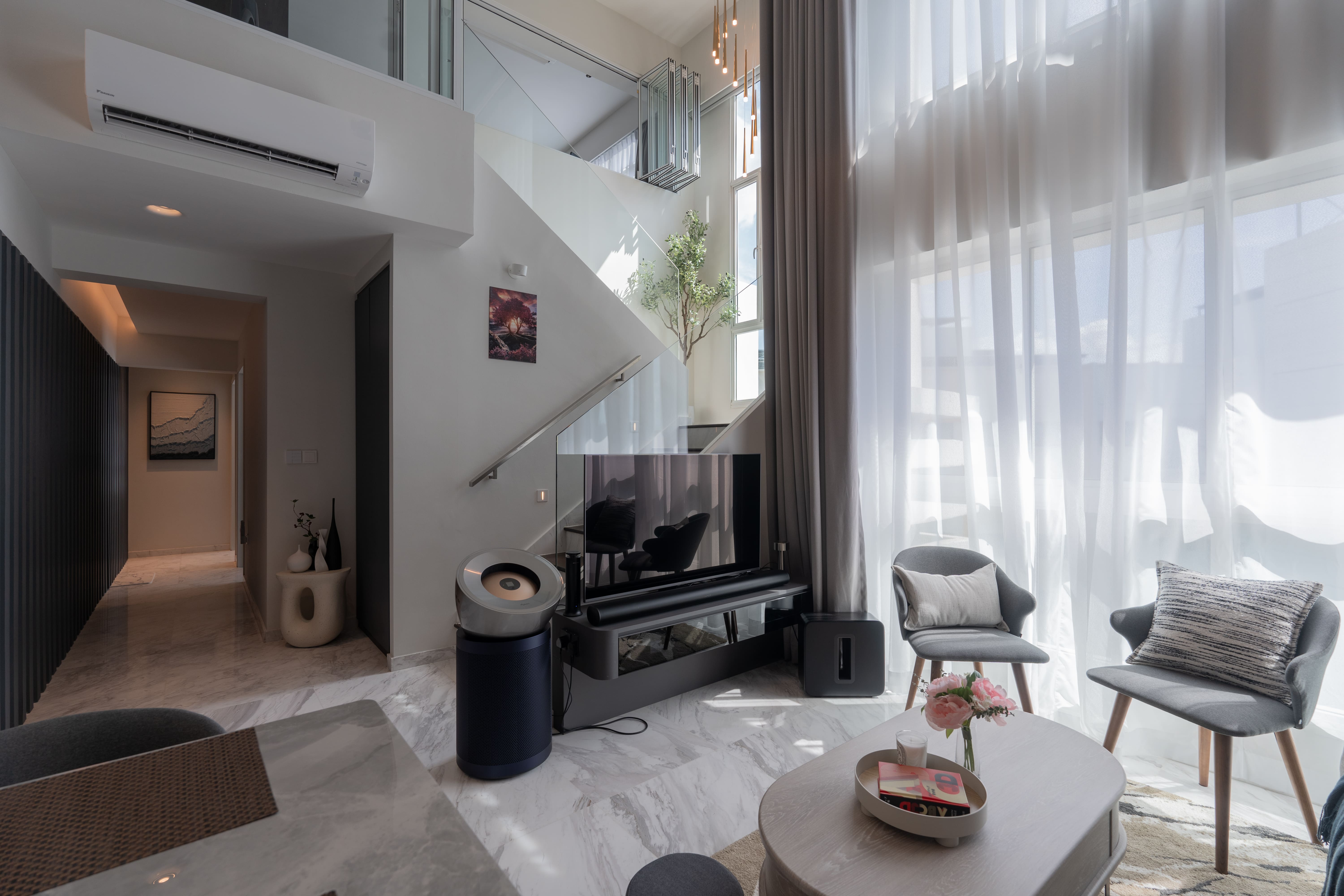 Contemporary, Modern Design - Living Room - HDB 5 Room - Design by Design 4 Space Pte Ltd